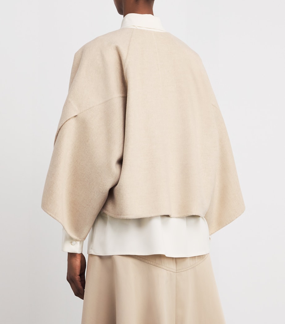 Wool-Cashmere Capelet SAND Image 4