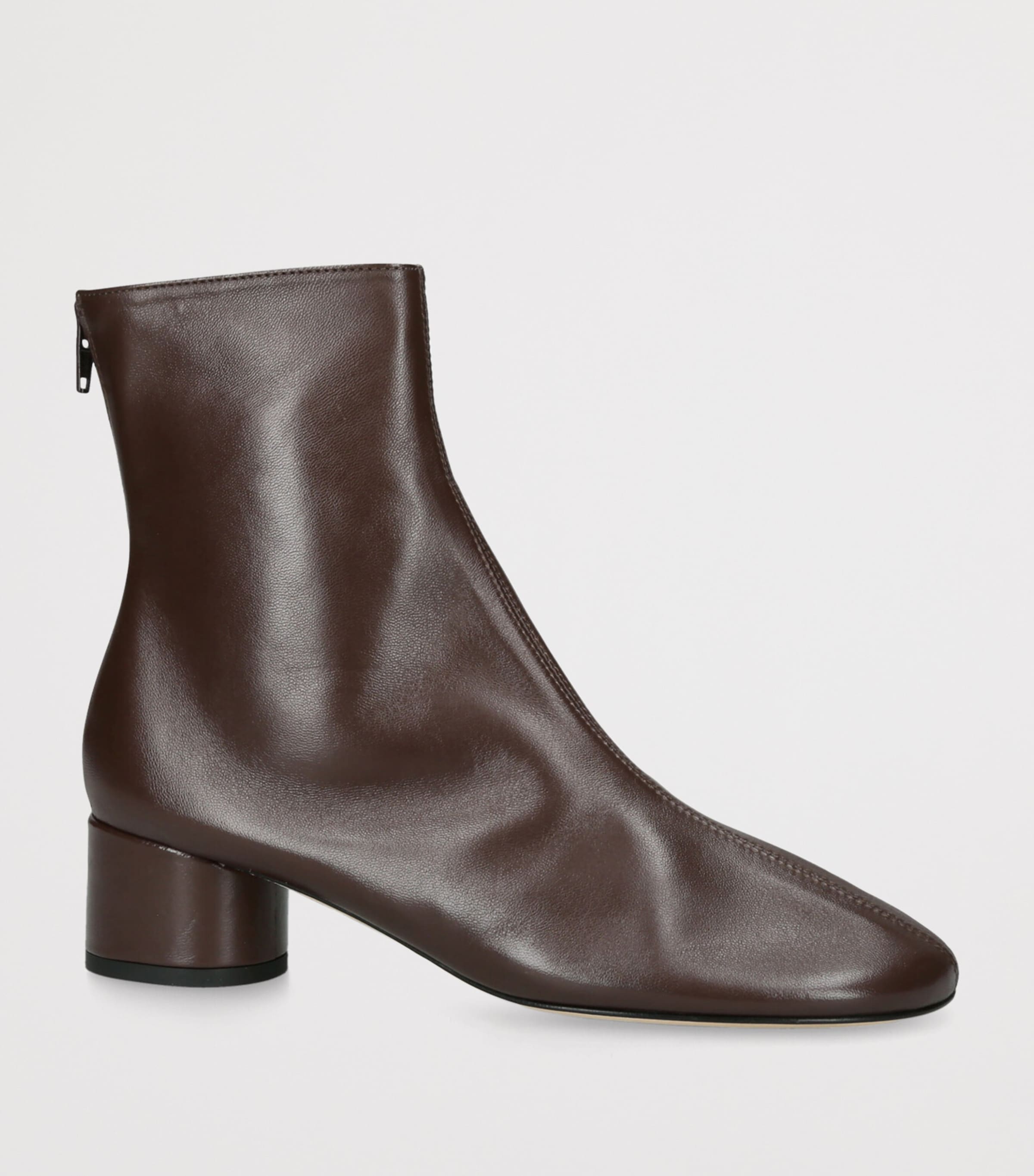 Leather Harlie Ankle Boots 55 BROWN Image 3