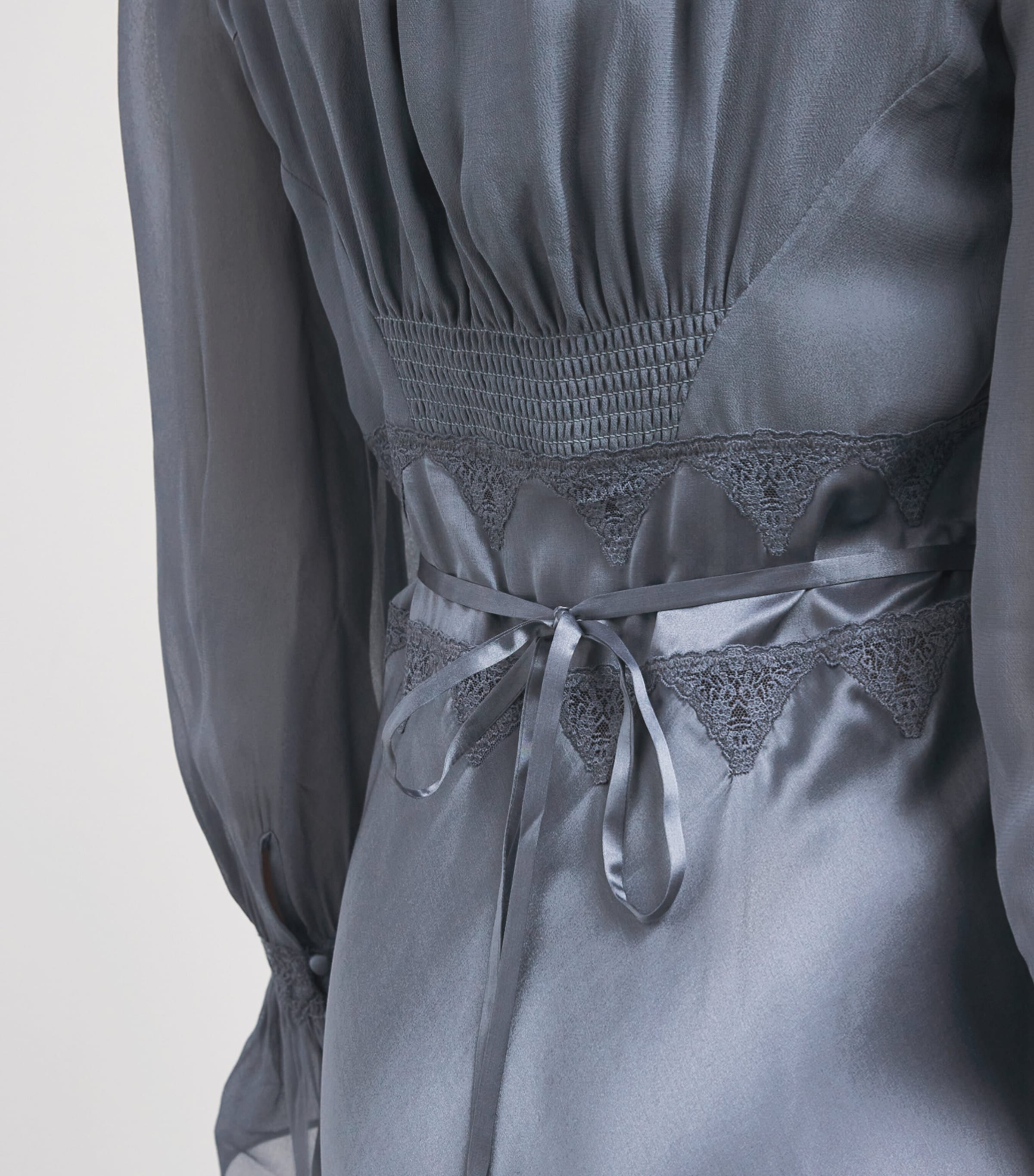 Satin Arlena Midi Dress STONE BLUE Image 4