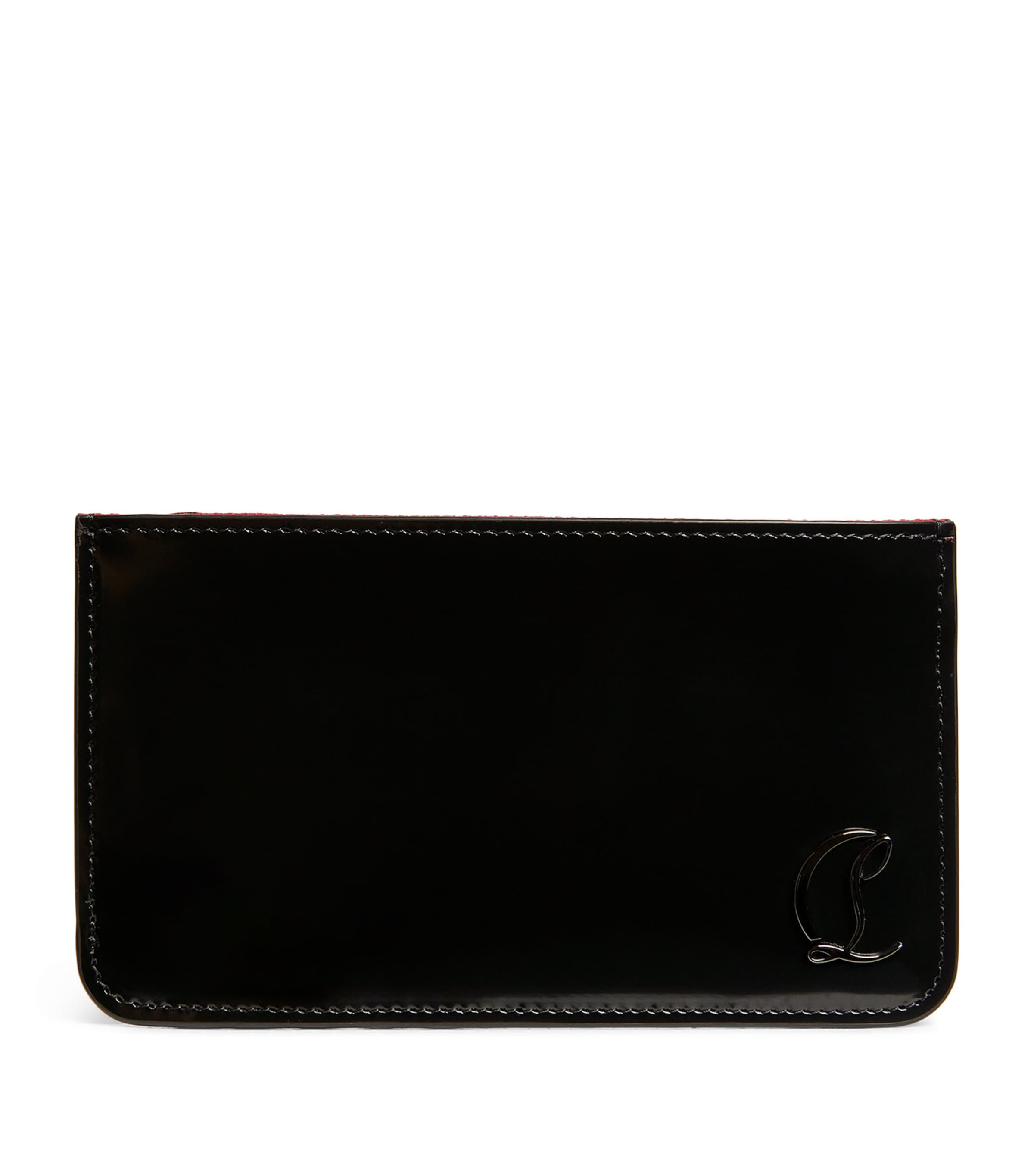 Christian Louboutin Loubi54 Leather Card Holder In Black