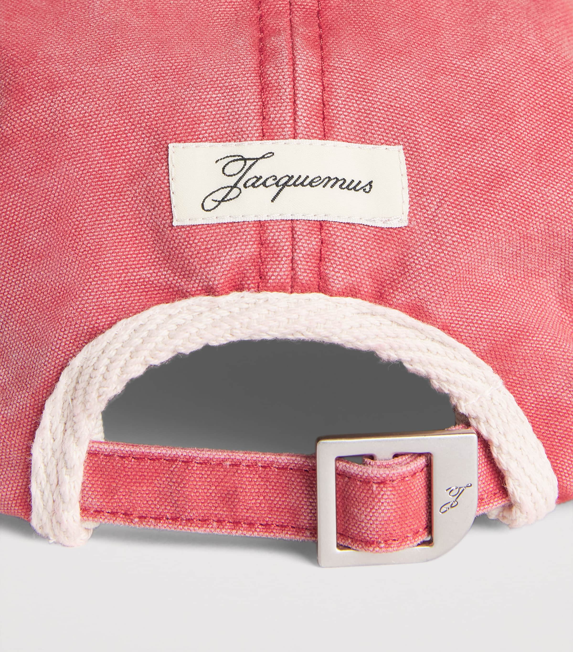 Jacquemus Cotton Embroidered Gardian Cap Red Image 3