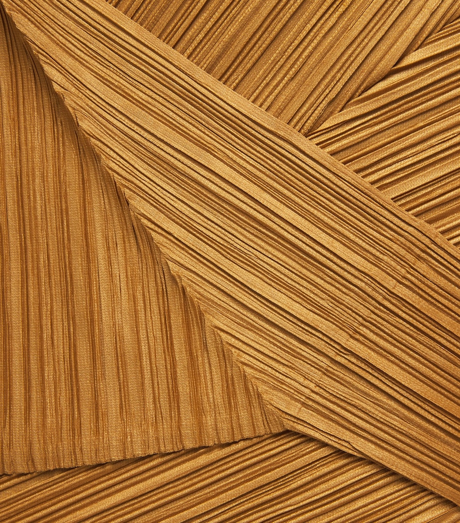 Pleats Please Issey Miyake Womens Efficient Square 2 Top Camel Brown Image 6