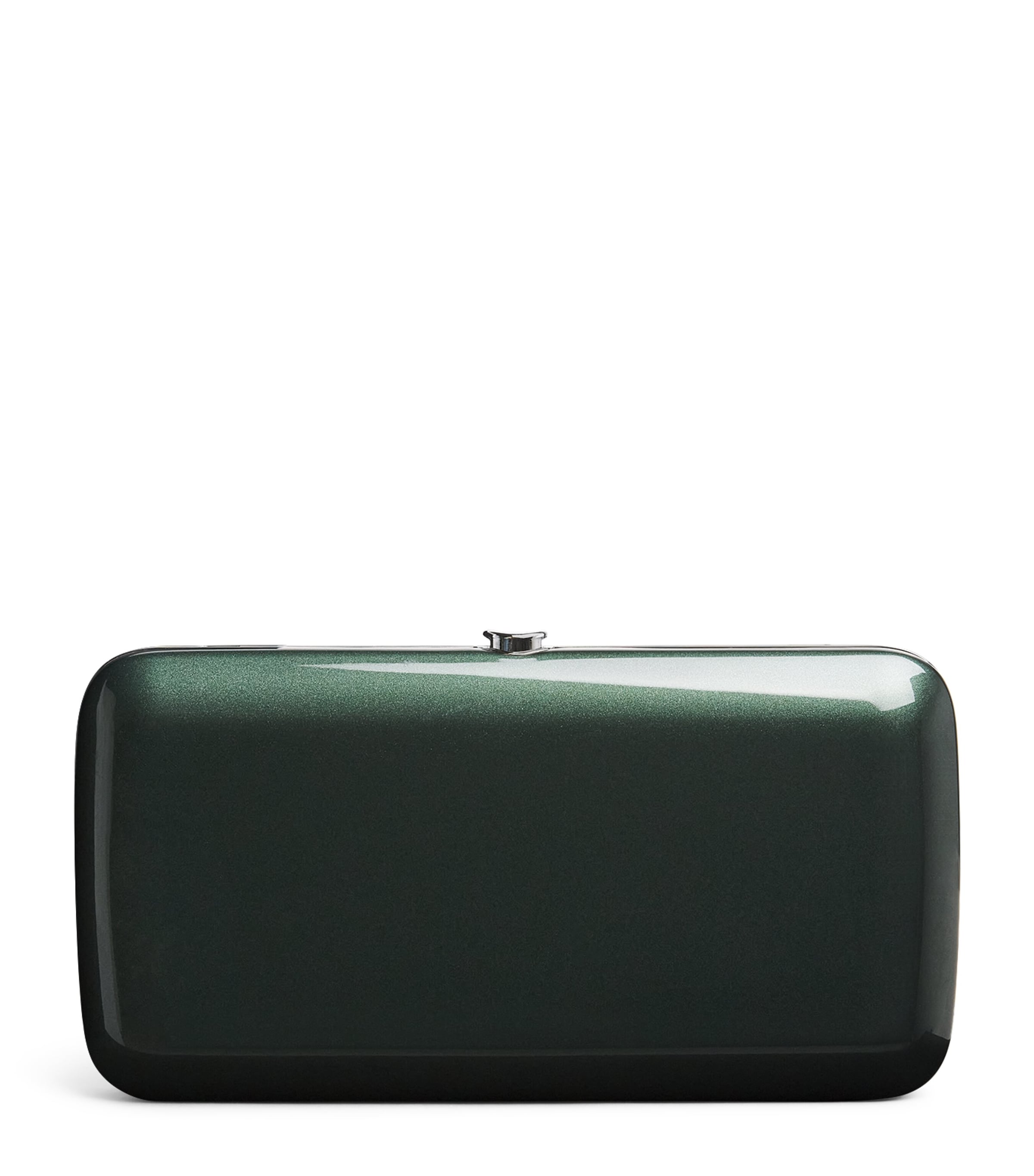 Jeffrey Levinson Mirrored Finley Clutch Bag Green Image 1