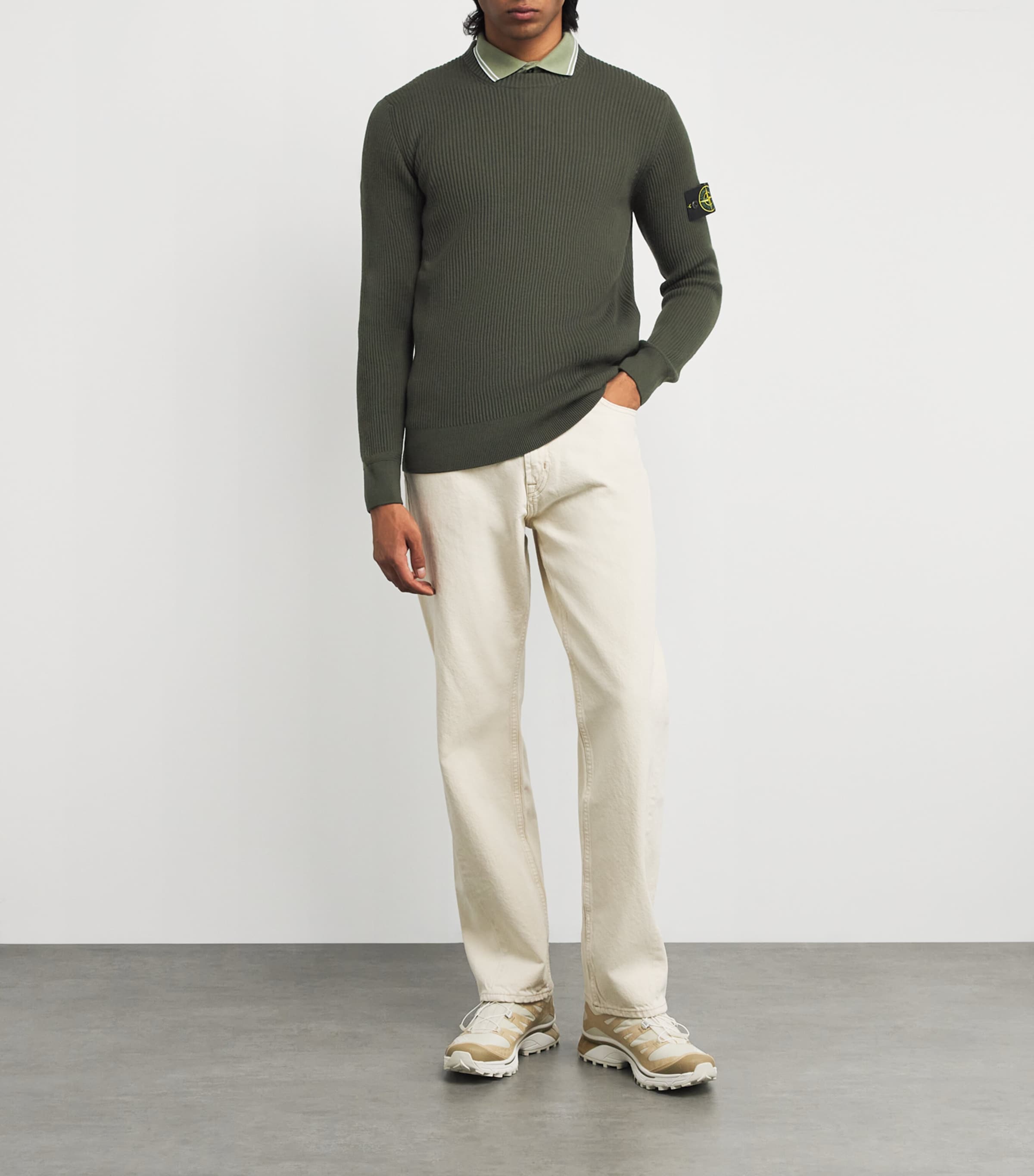 Virgin Wool Crew-Neck Sweater V0054 Image 2