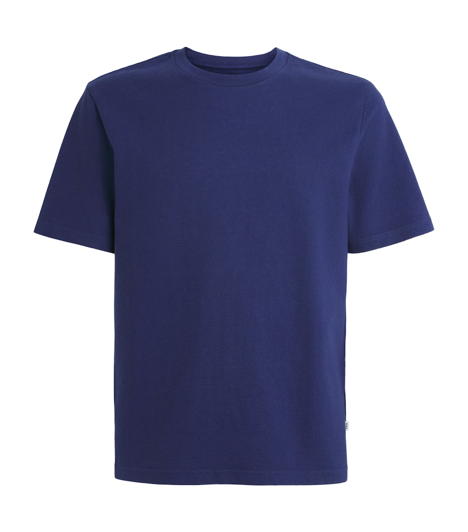 Wax London Mens Organic Cotton Dean T-Shirt Cobalt Blue Image 1