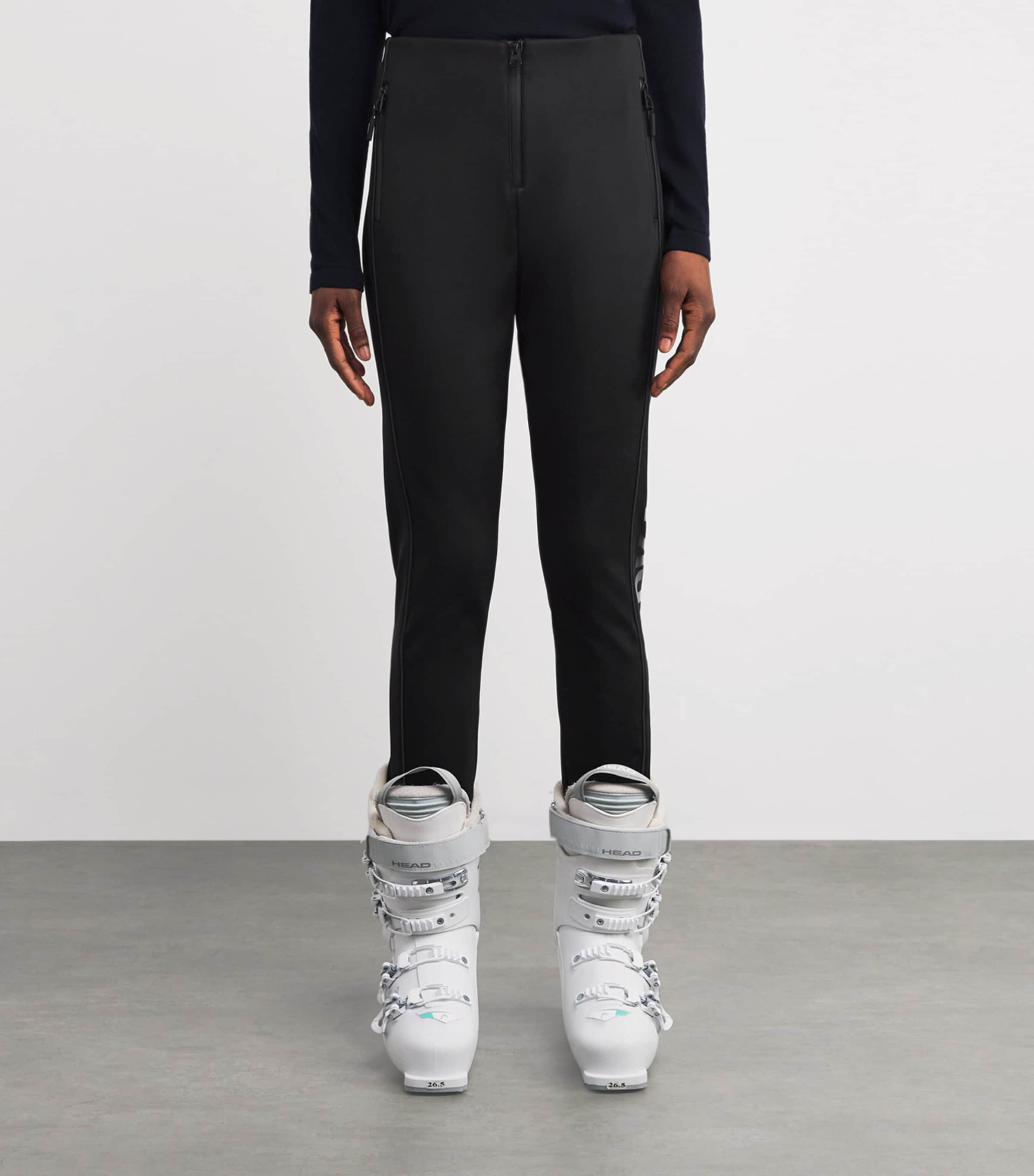 Stretch-Fleece Stirrup Zavi Ski Trousers BLACK Image 3