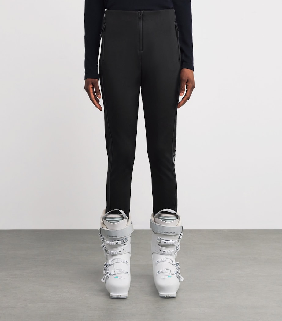 Stretch-Fleece Stirrup Zavi Ski Trousers BLACK Image 3