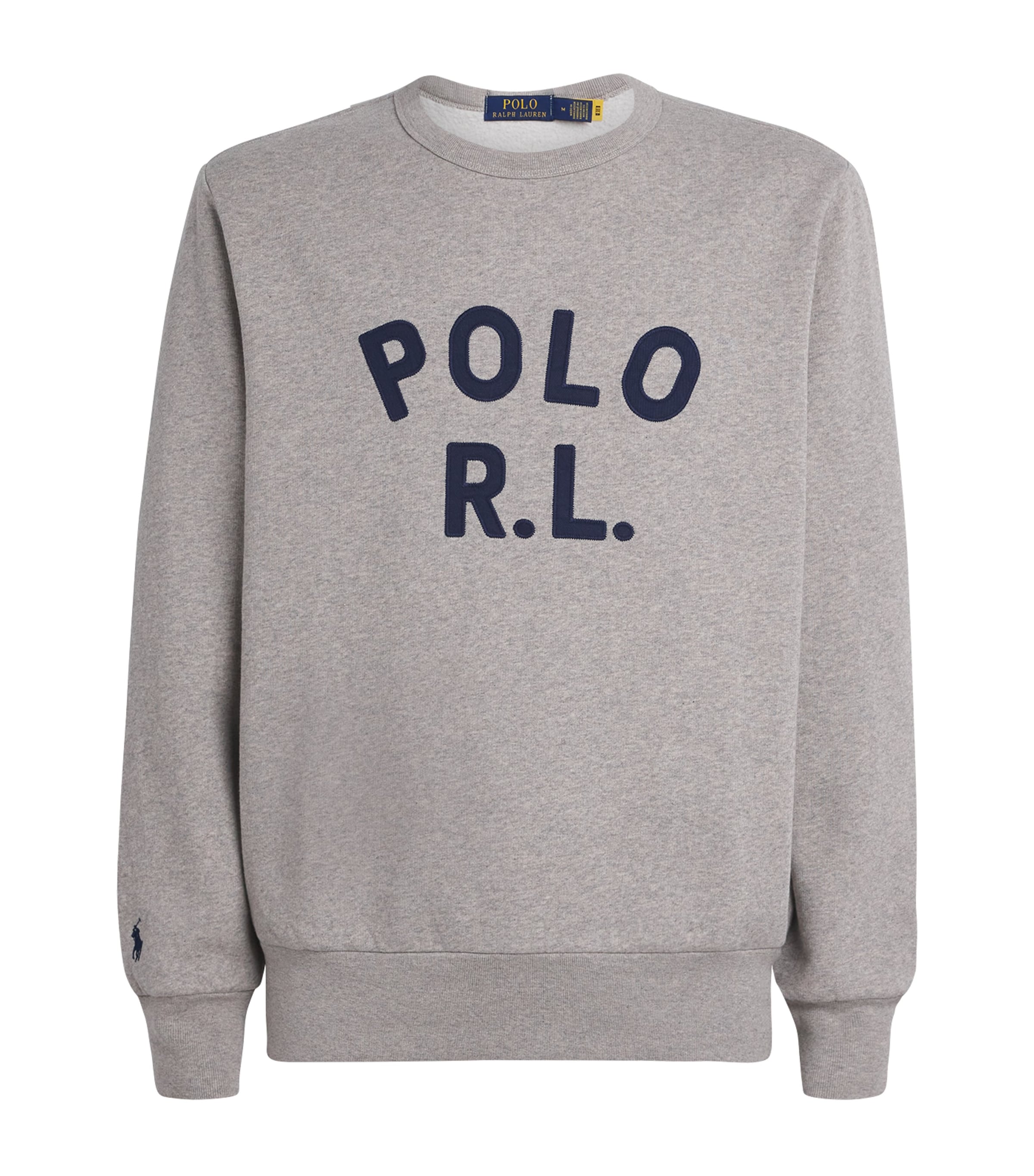 Polo Ralph Lauren Mens Cotton-Blend Logo Sweatshirt Dark Sport Heather Image 1