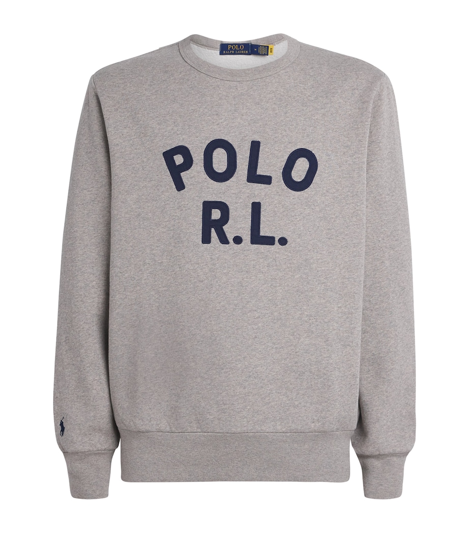 Polo Ralph Lauren Mens Cotton-Blend Logo Sweatshirt Dark Sport Heather Image 1