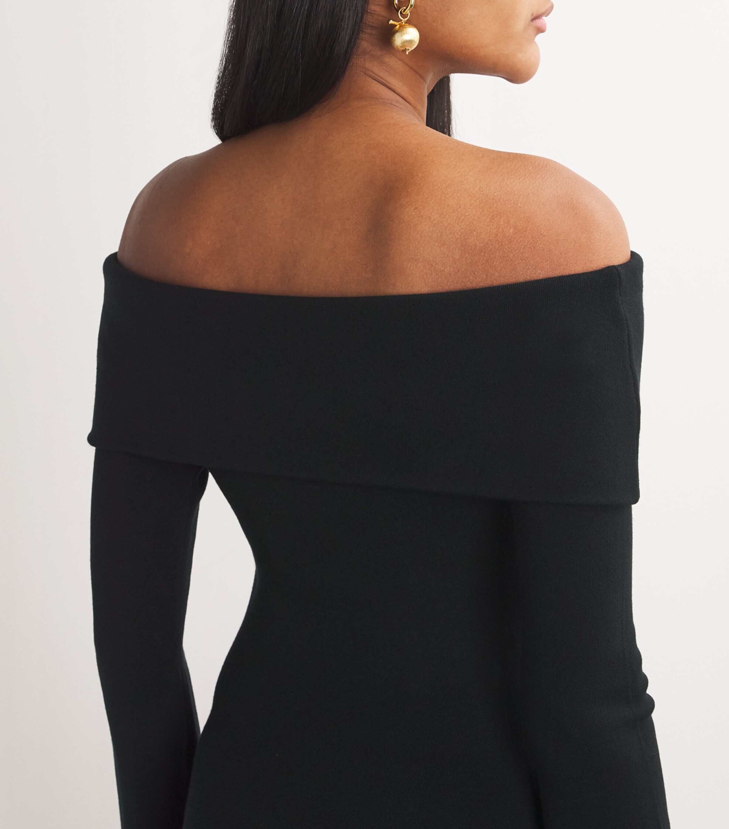 By Malene Birger Womens Long-Sleeve Bennie Midi Dress Black Image 4