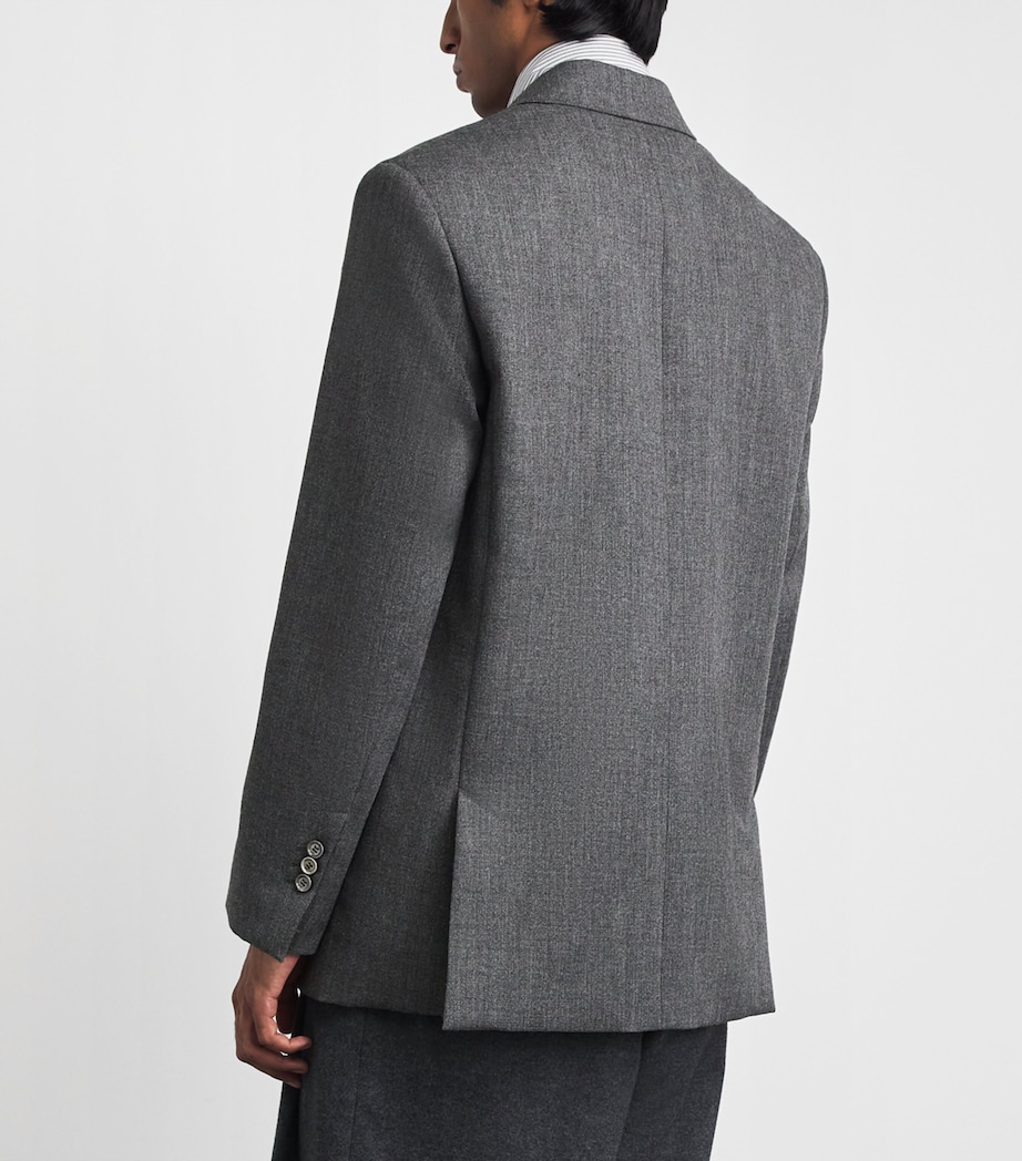 AMI Paris Mens Wool Double-Breasted Blazer Gris Carbone Image 5
