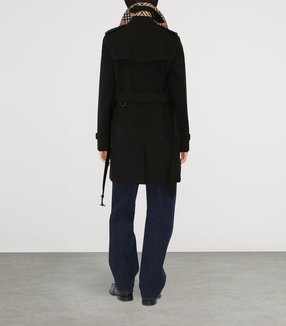Cotton Short Kensington Heritage Trench Coat BLACK Image 4