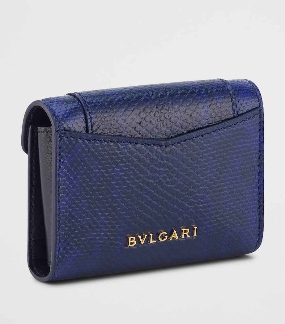 Karung Leather Serpenti Forever Card Holder BLUE Image 2