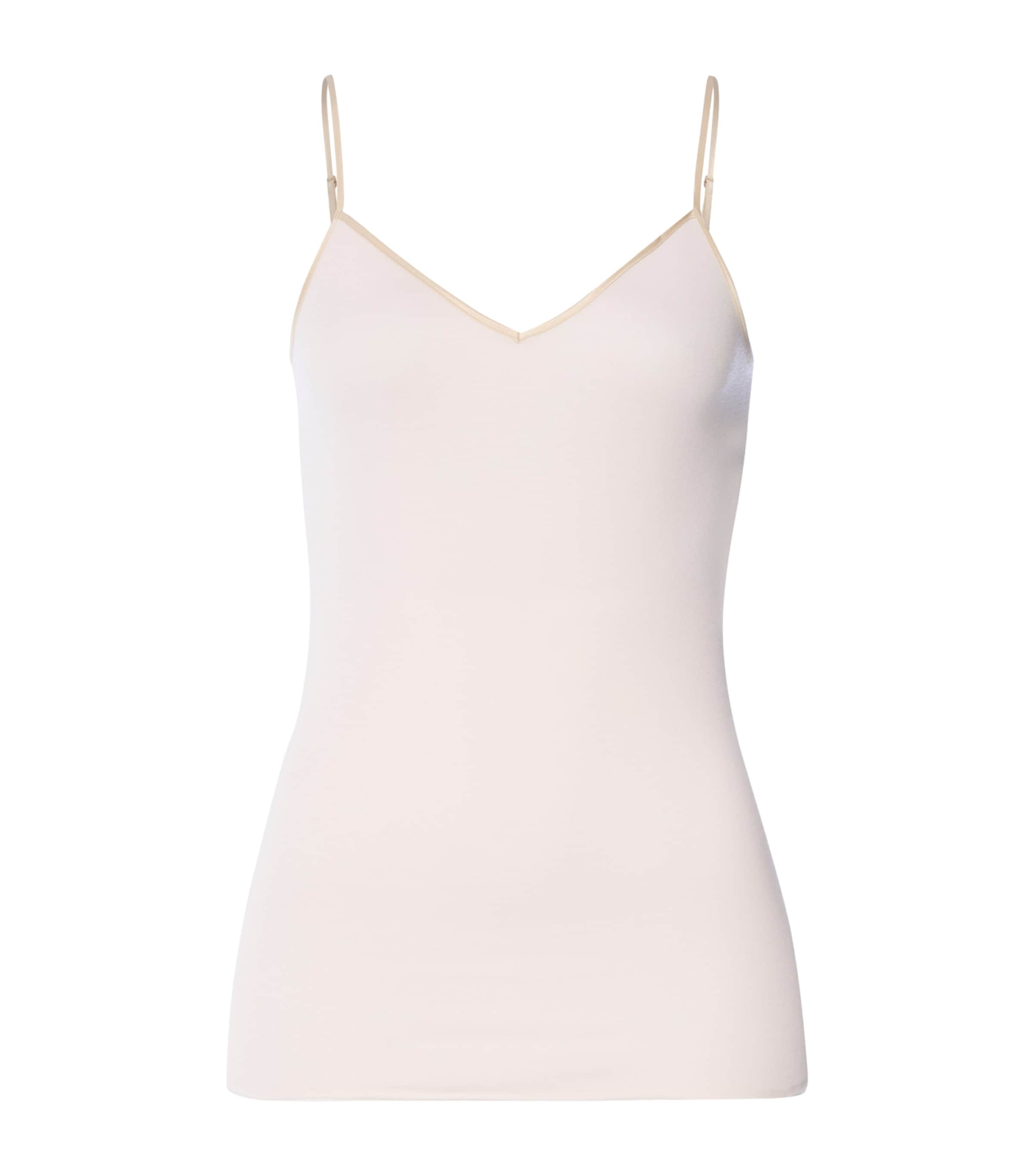 Hanro Womens Pima Cotton Seamless Camisole Honeydew Image 1