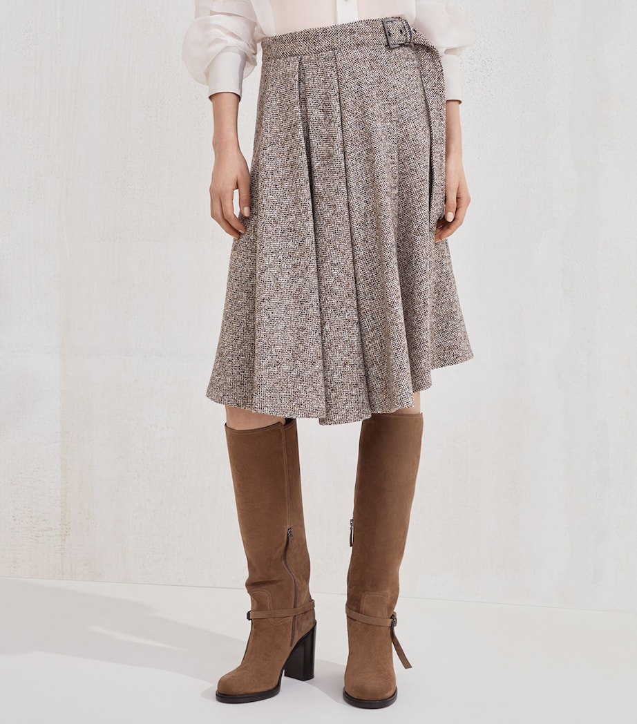 Virgin Wool-Blend Midi Skirt C6286 Image 3