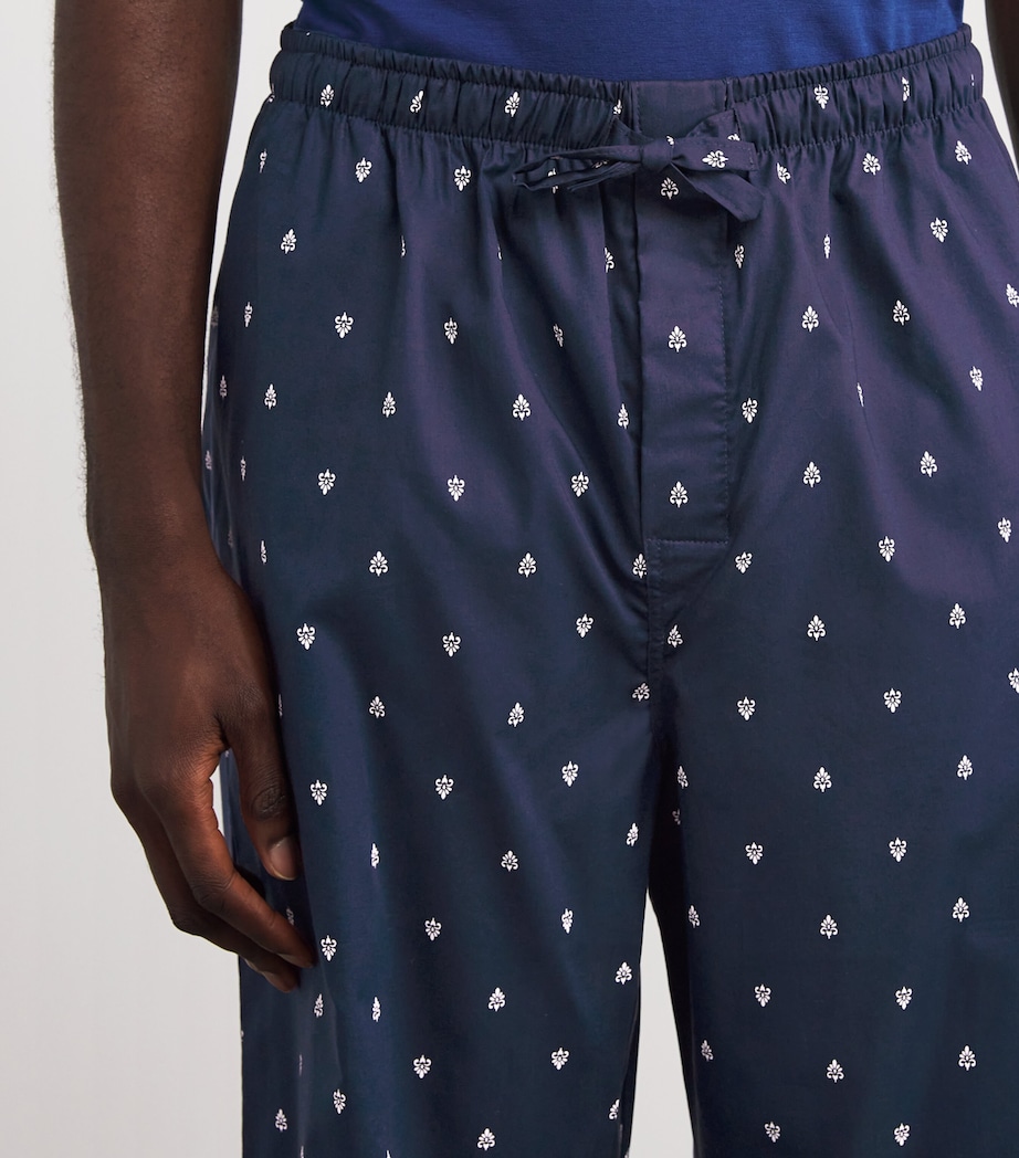 Cotton Batiste Printed Pyjama Bottoms NAVY Image 6