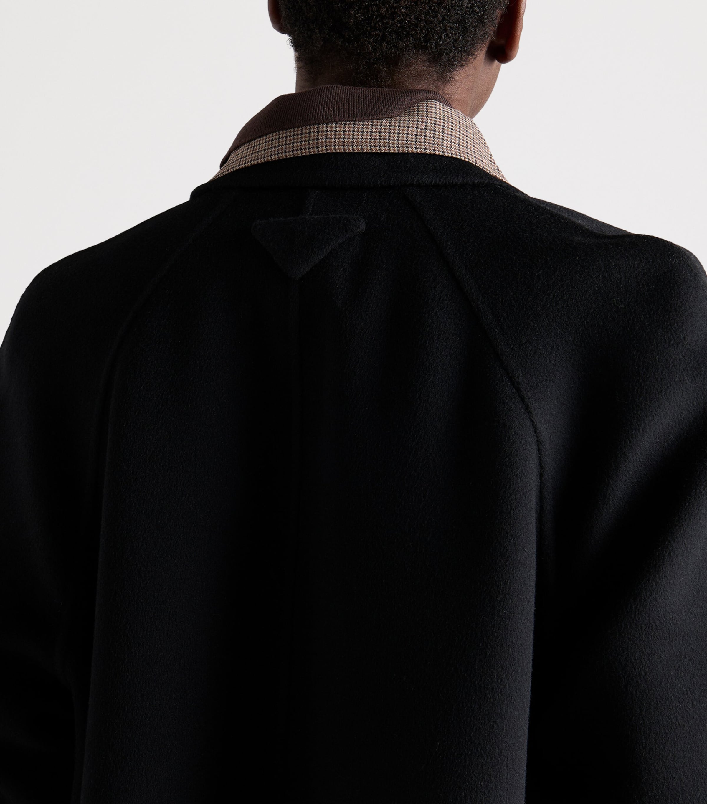 Prada Womens Wool-Cashmere Single-Breasted Coat Black Image 6