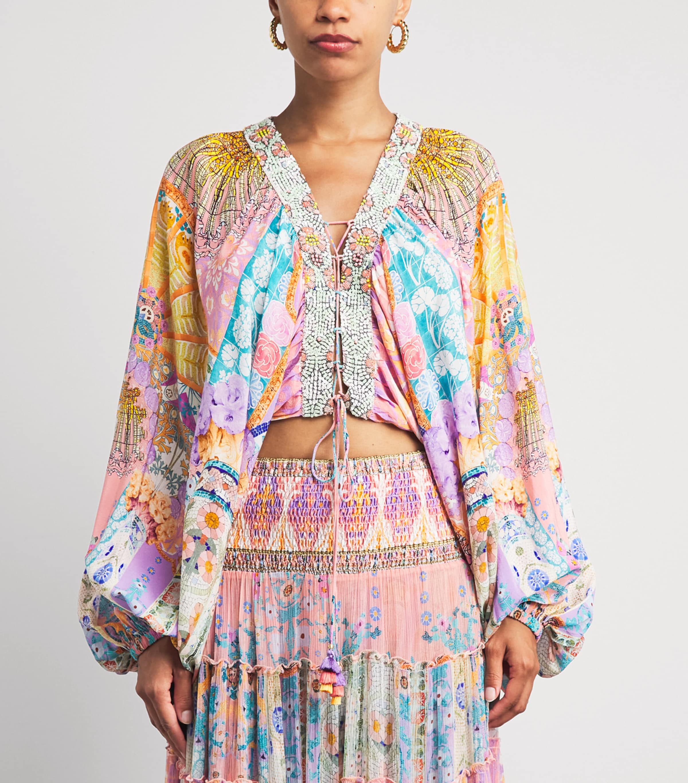 Camilla Womens Silk Blouse Howdy Gaudi Image 4