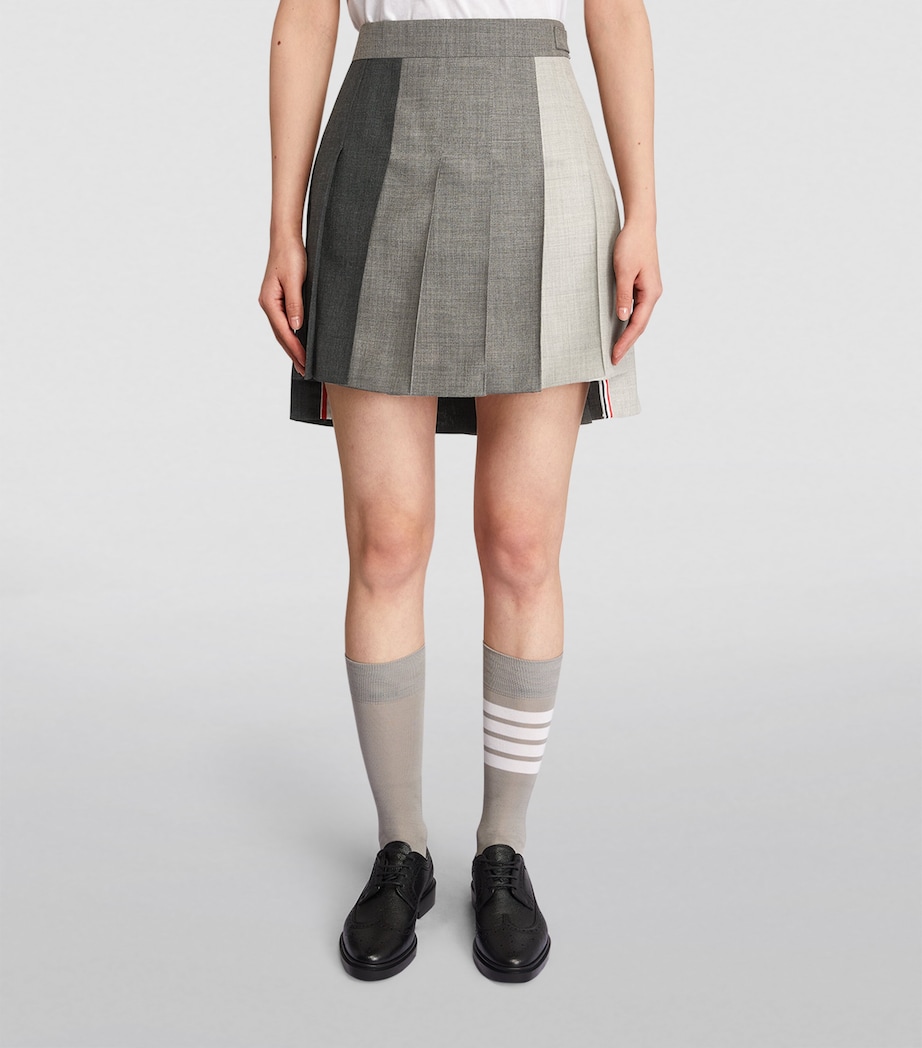 Pleated Mini Skirt DARK GREY Image 3