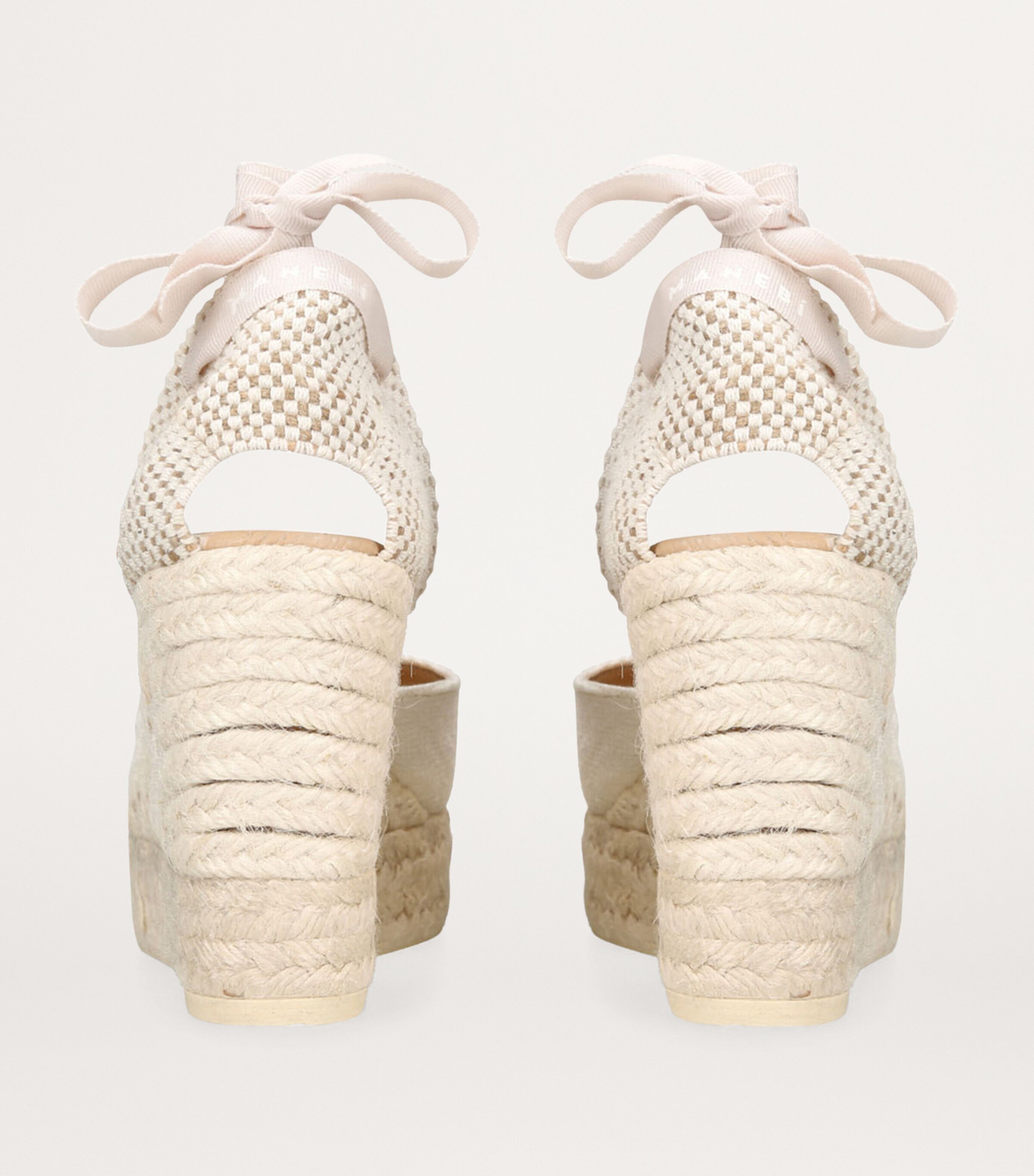 Manebi La Havana Espadrille Wedge Sandals 100 White Image 2