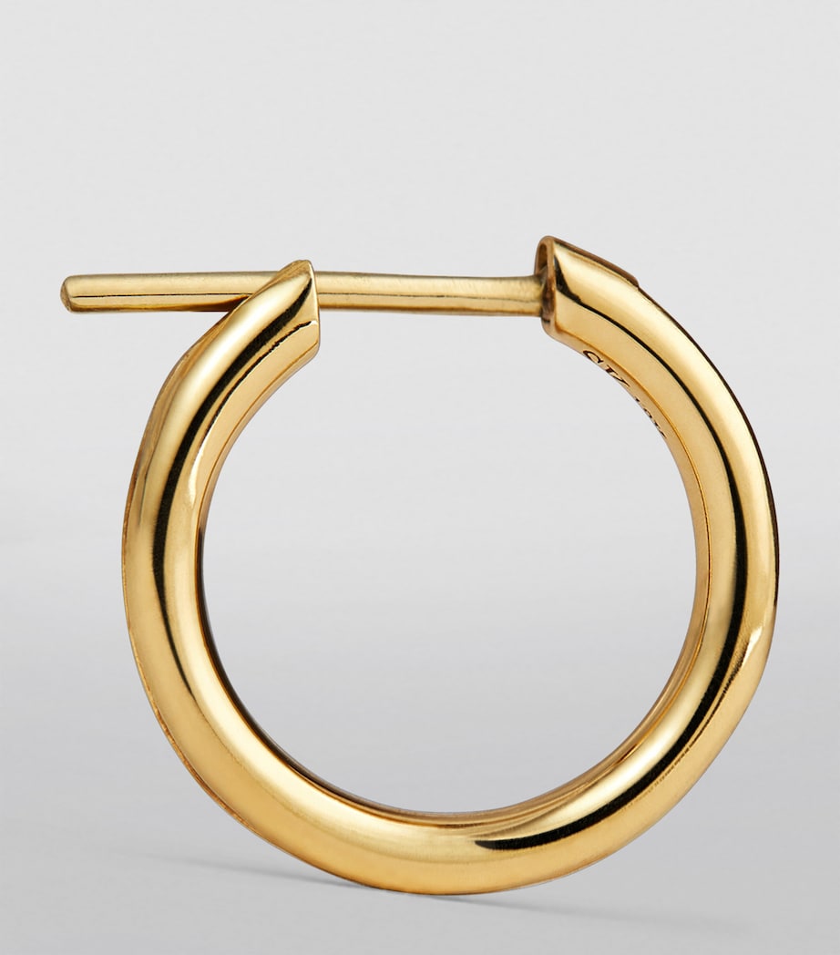 Spinelli Kilcollin Yellow Gold and Baguette-Cut Diamond Petite Miri Hoop Earrings Yellow Gold Image 3