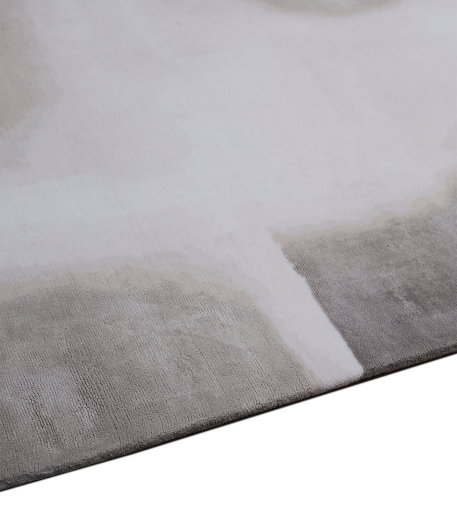 Wool-Silk Solu Silver Rug (2.74m x 1.83m) SILVER Image 3