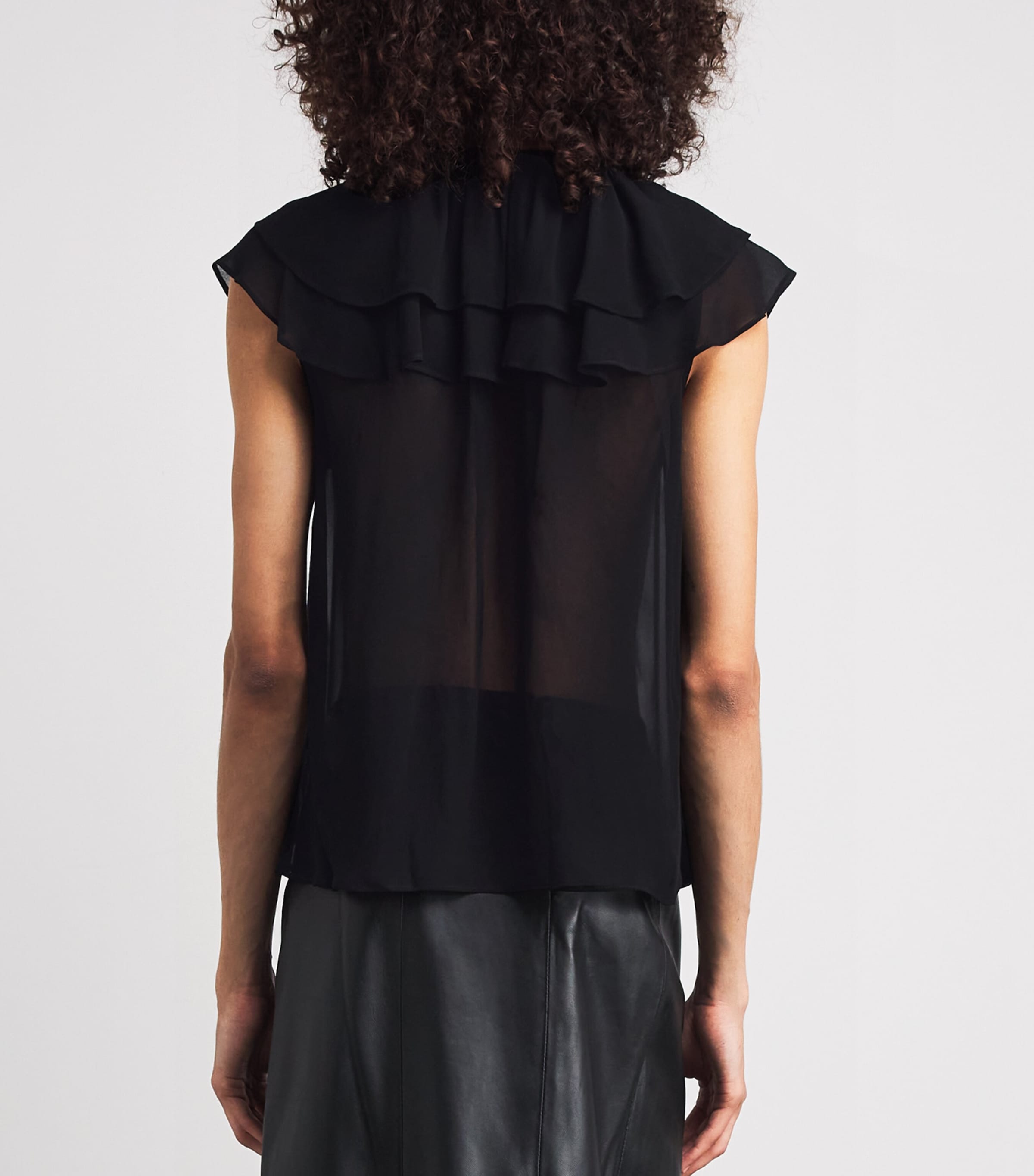 PAIGE Womens Lucia Blouse Black Image 5