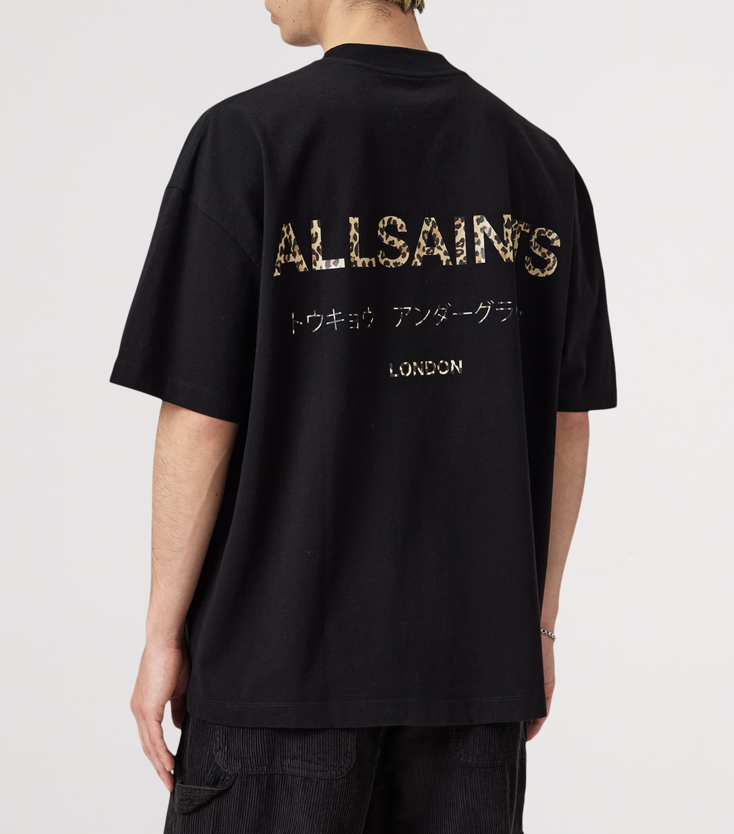 Organic Cotton Underground T-Shirt JET BLACK/LEOPARD Image 5