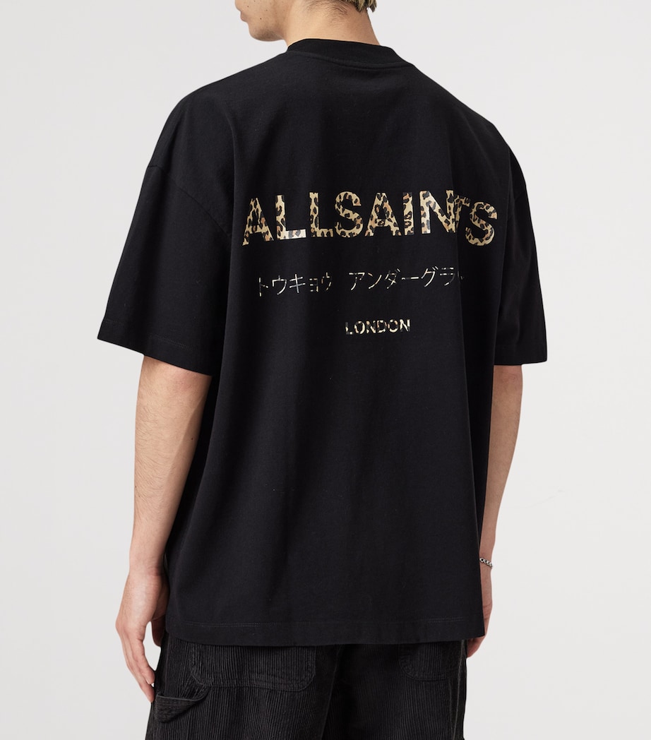 Organic Cotton Underground T-Shirt JET BLACK/LEOPARD Image 5