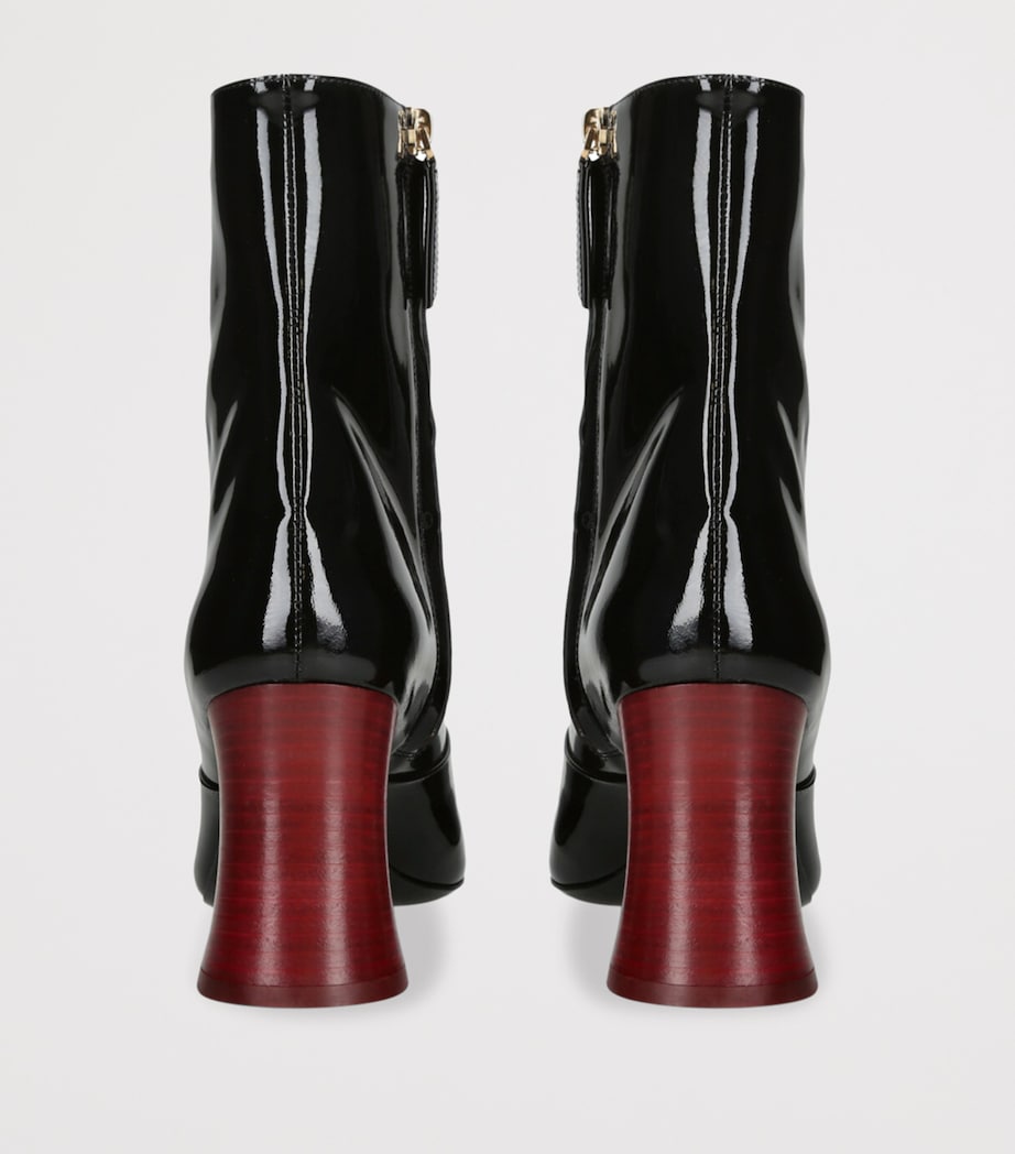 Patent Leather Janis Heeled Boots 85 BLACK Image 2