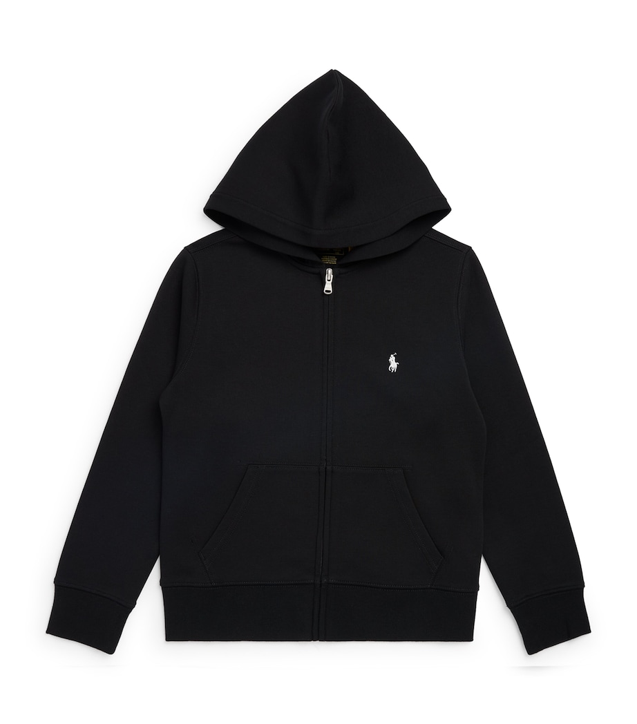 Ralph Lauren Kids Polo Pony Zip-Up Hoodie (6-14 Years) Polo Black Image 1