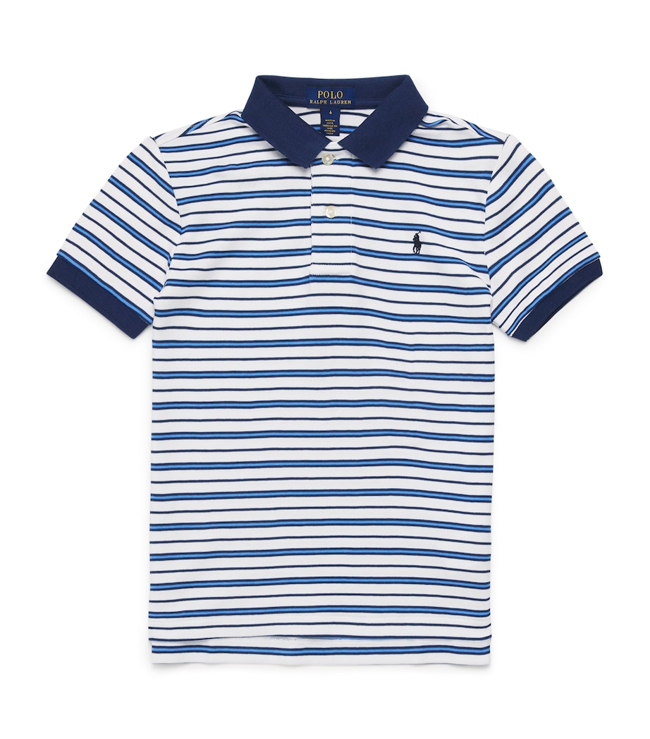Cotton Stripe Polo Shirt (6-14 Years) MULTI Image 1