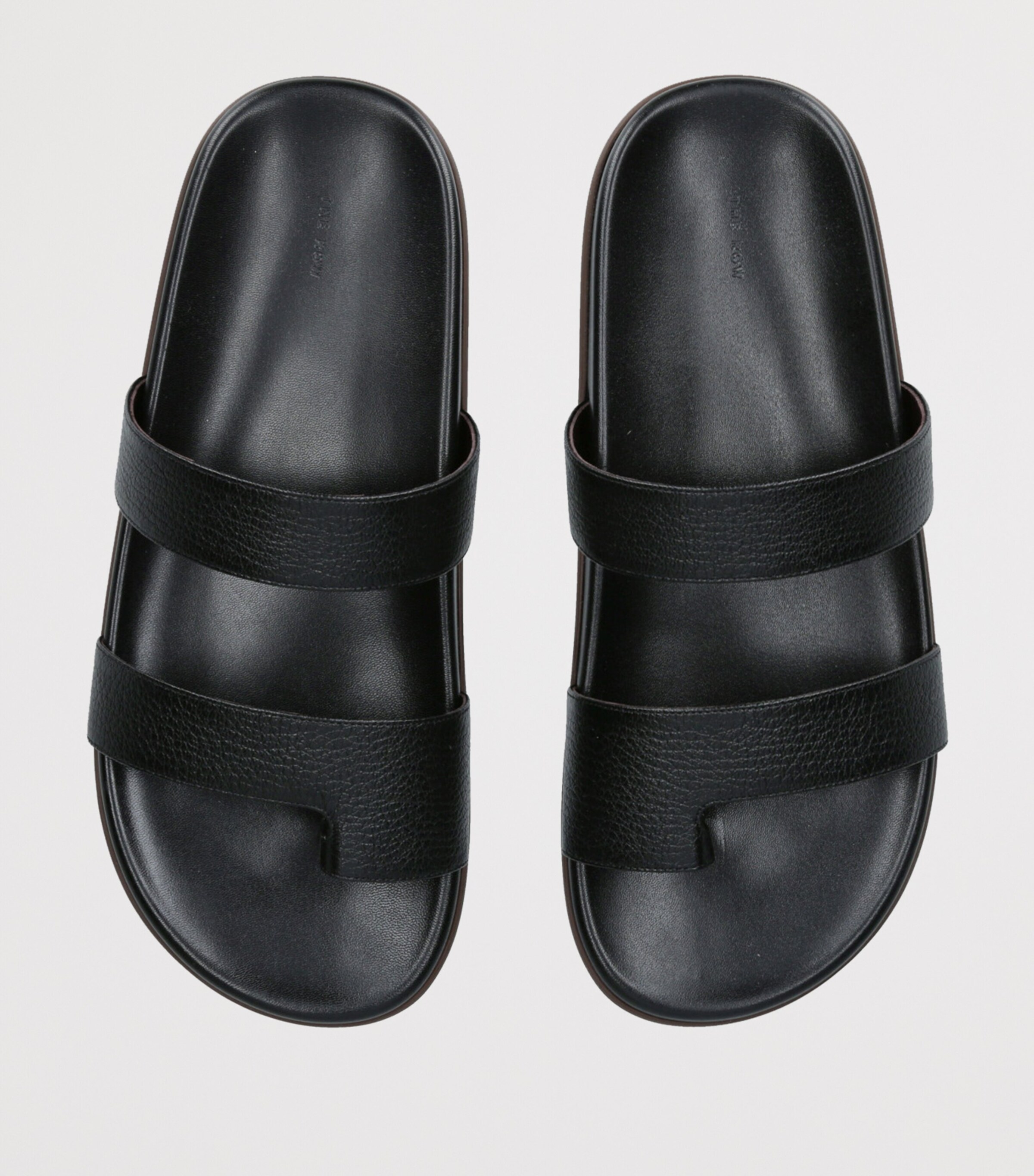 The Row Hugh Leather Sandals Black Image 4