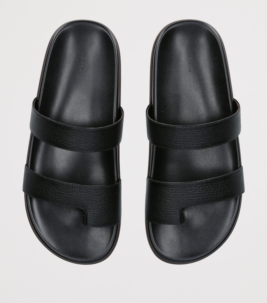 Hugh Leather Sandals BLACK Image 4