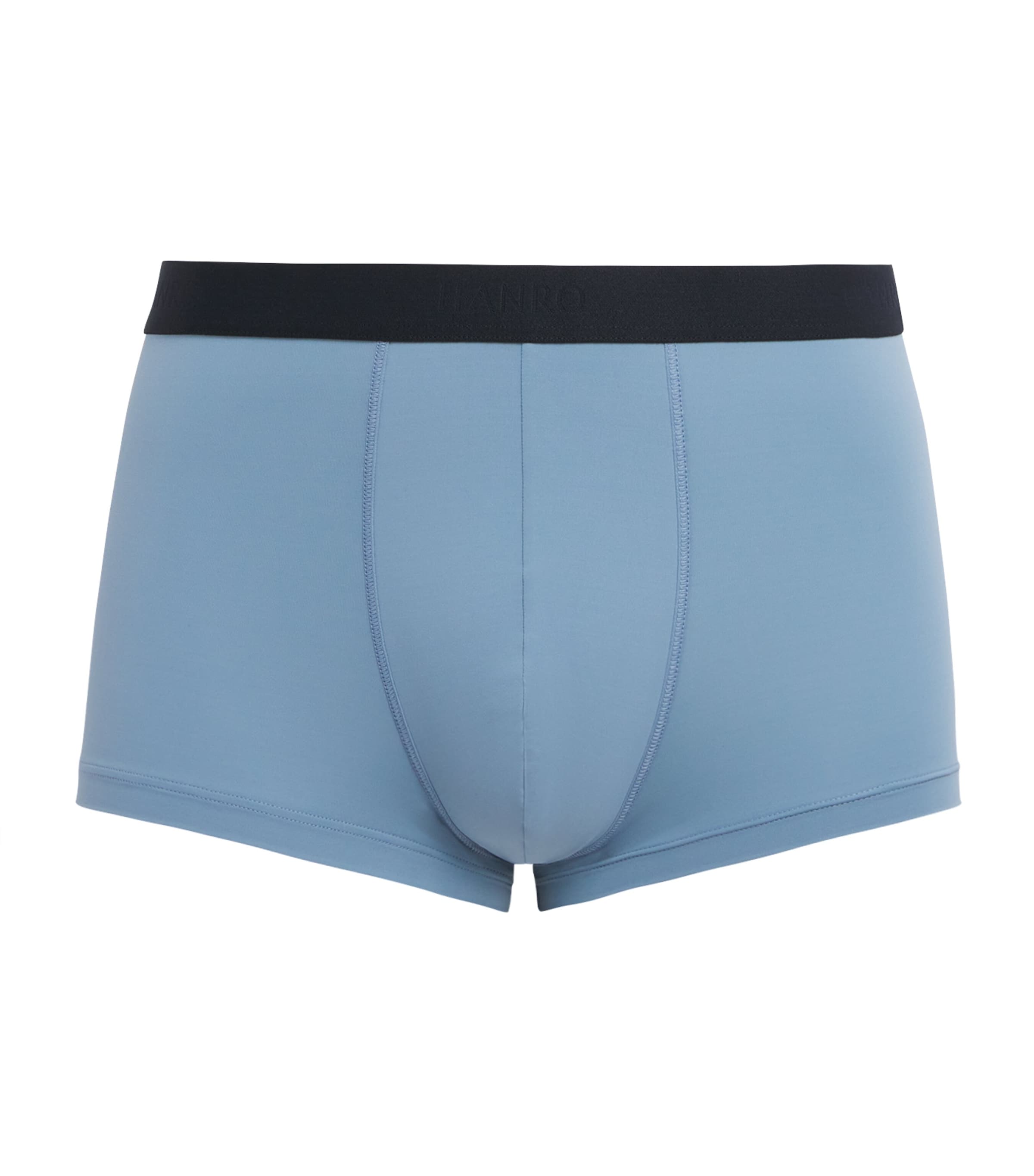 Hanro Mens Micro-Touch Boxer Briefs Blue Whale Image 1