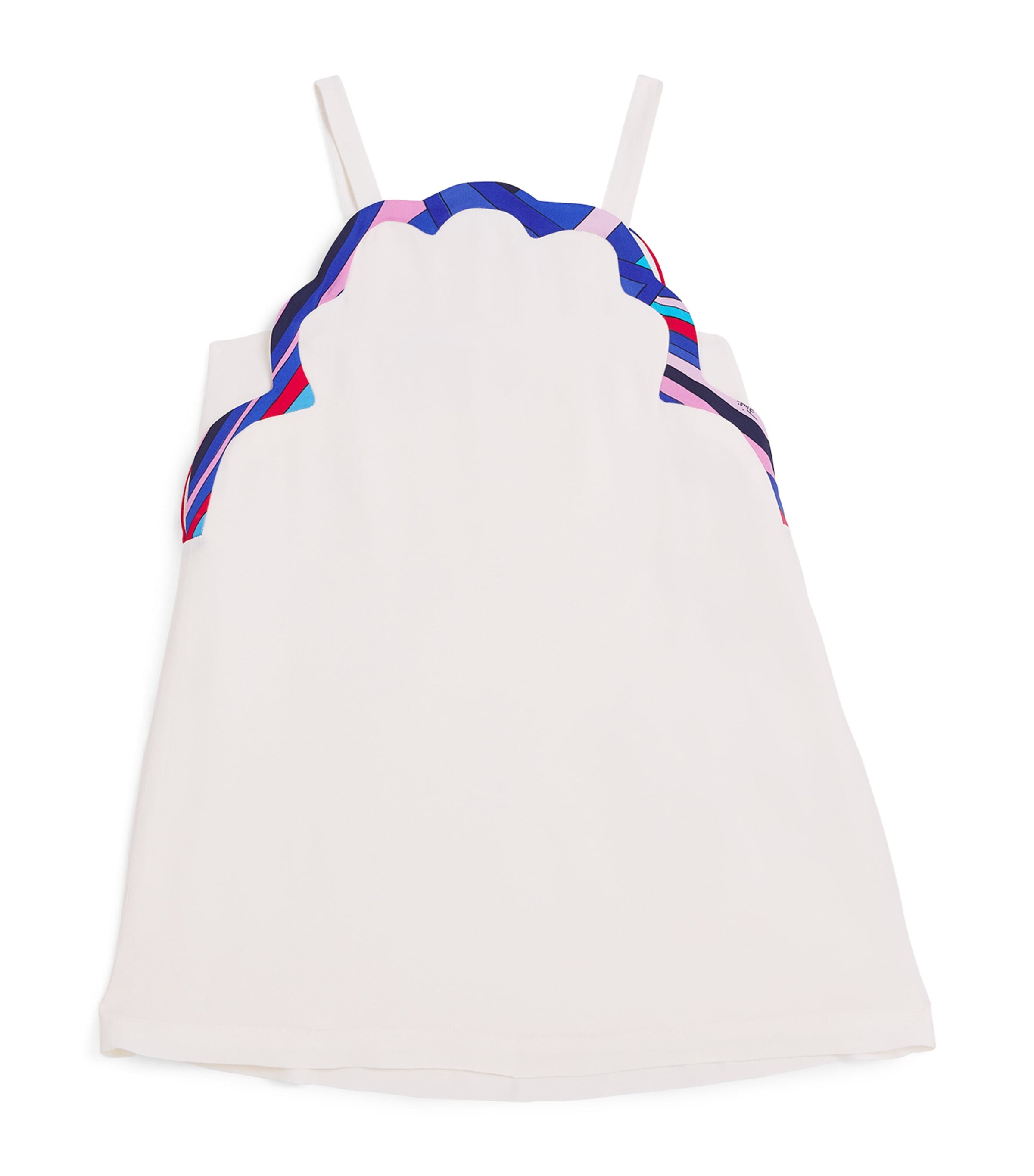 Shop Pucci Junior Scalloped Dress In Ivory