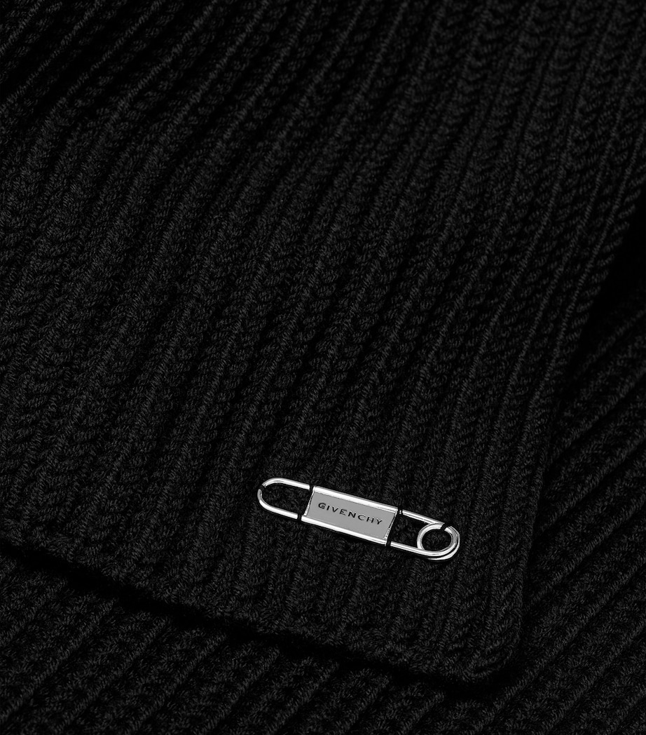 Givenchy Wool Safety Pin Scarf Image 2