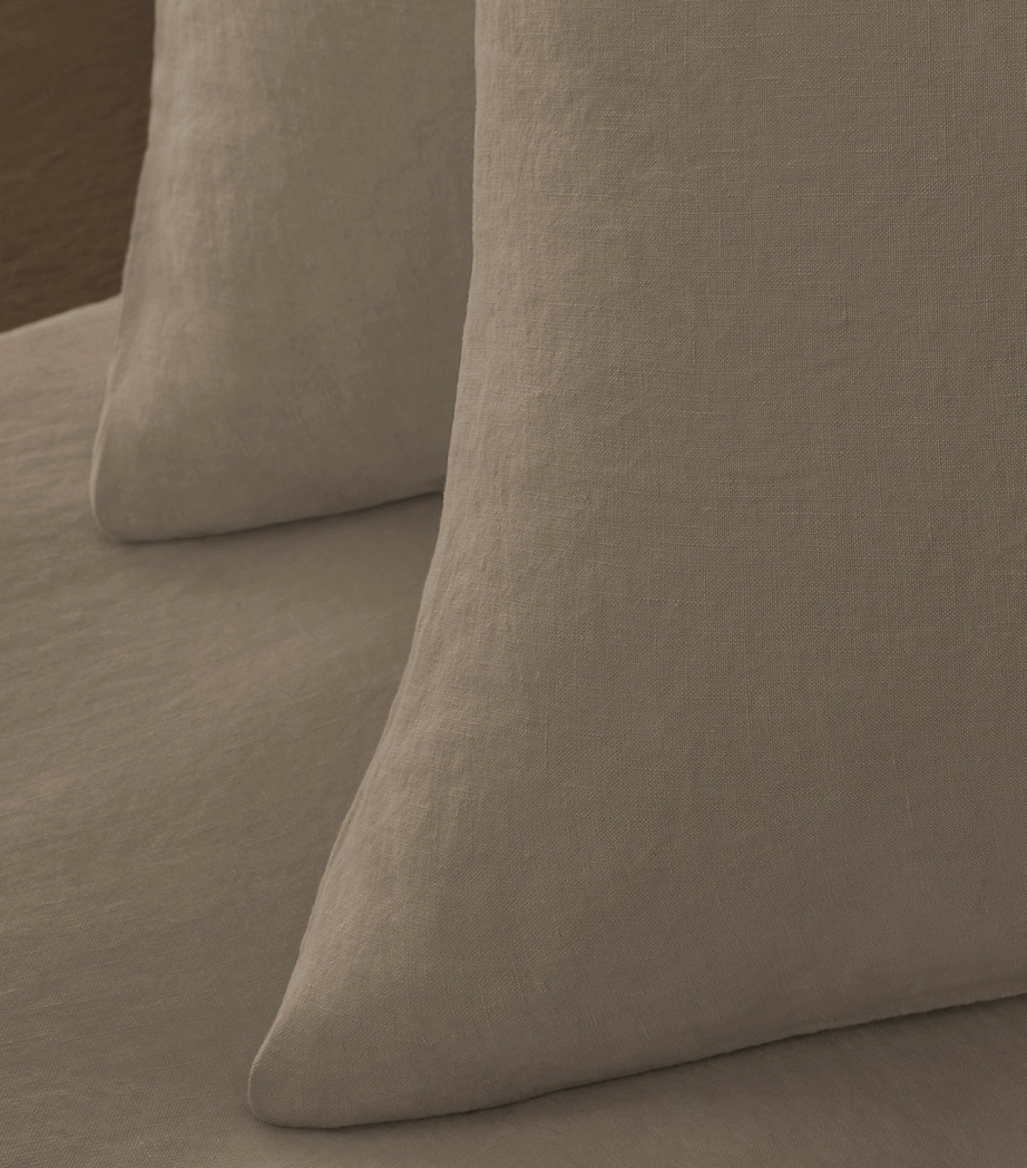 Society Limonta Linen Rem Standard Pillowcase Pair (50cm x 80cm) Malto Image 2