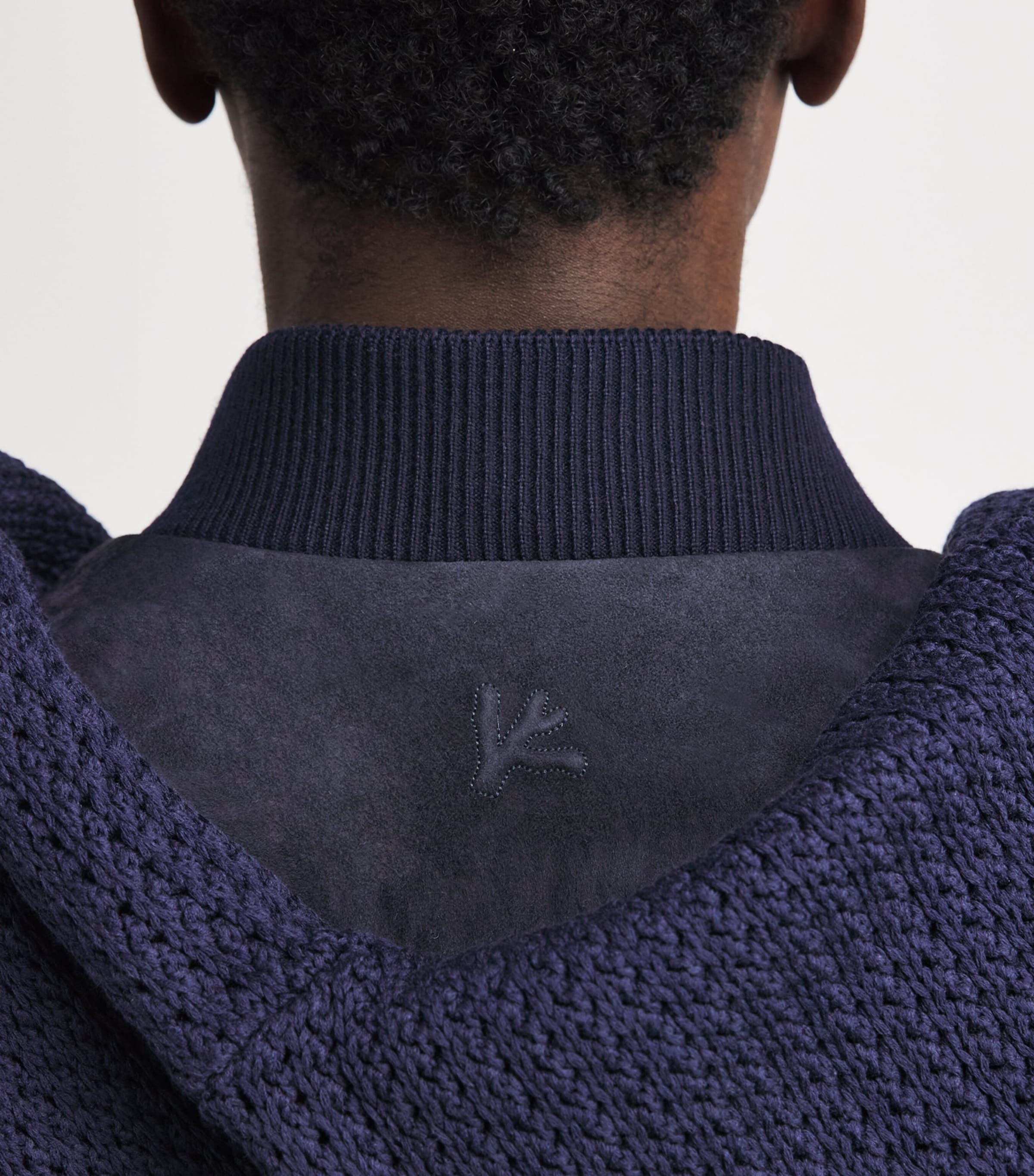 Isaia Mens Suede Quilted Gilet Image 3