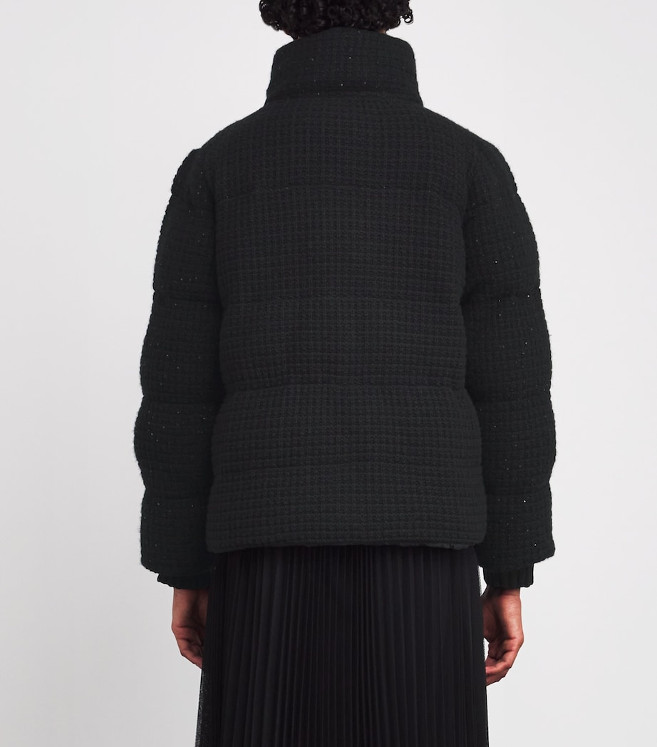 Wool-Silk-Cashmere-Blend Sequinned Jacket 825 NERO Image 4