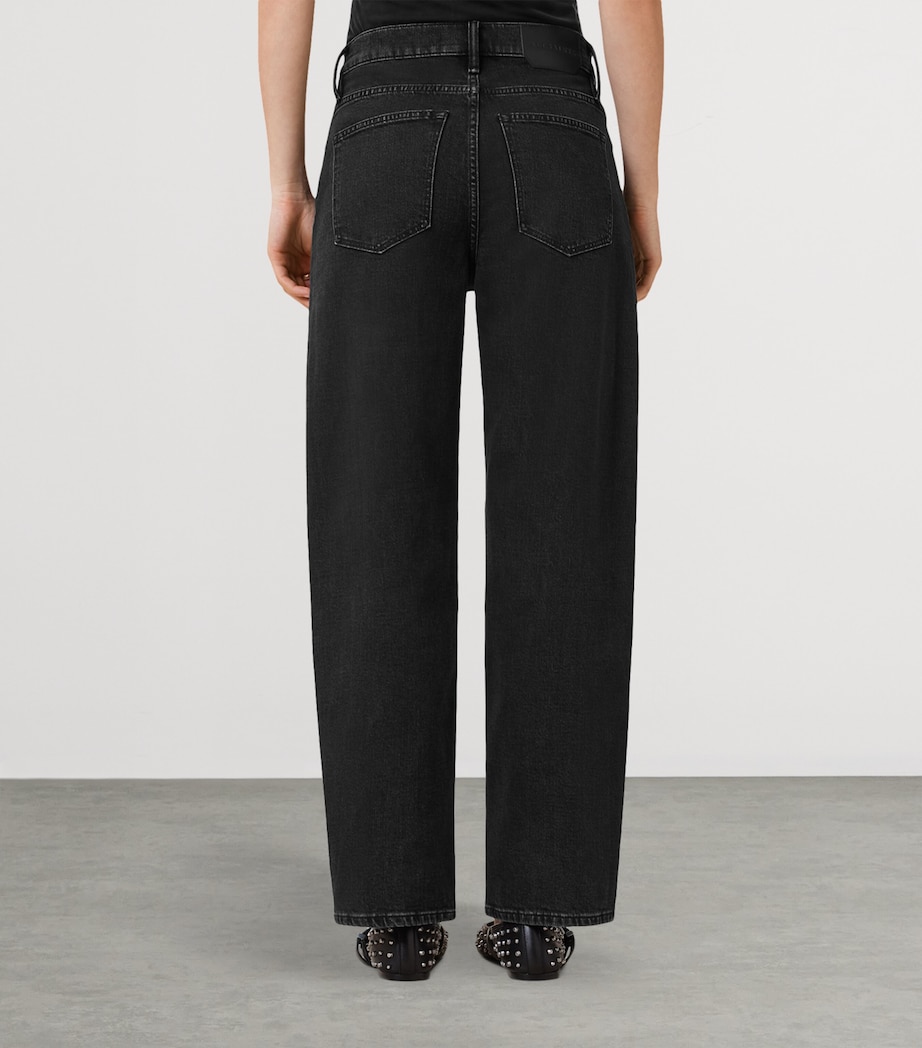 Sadie Barrel-Leg Jeans WASHED BLACK Image 4