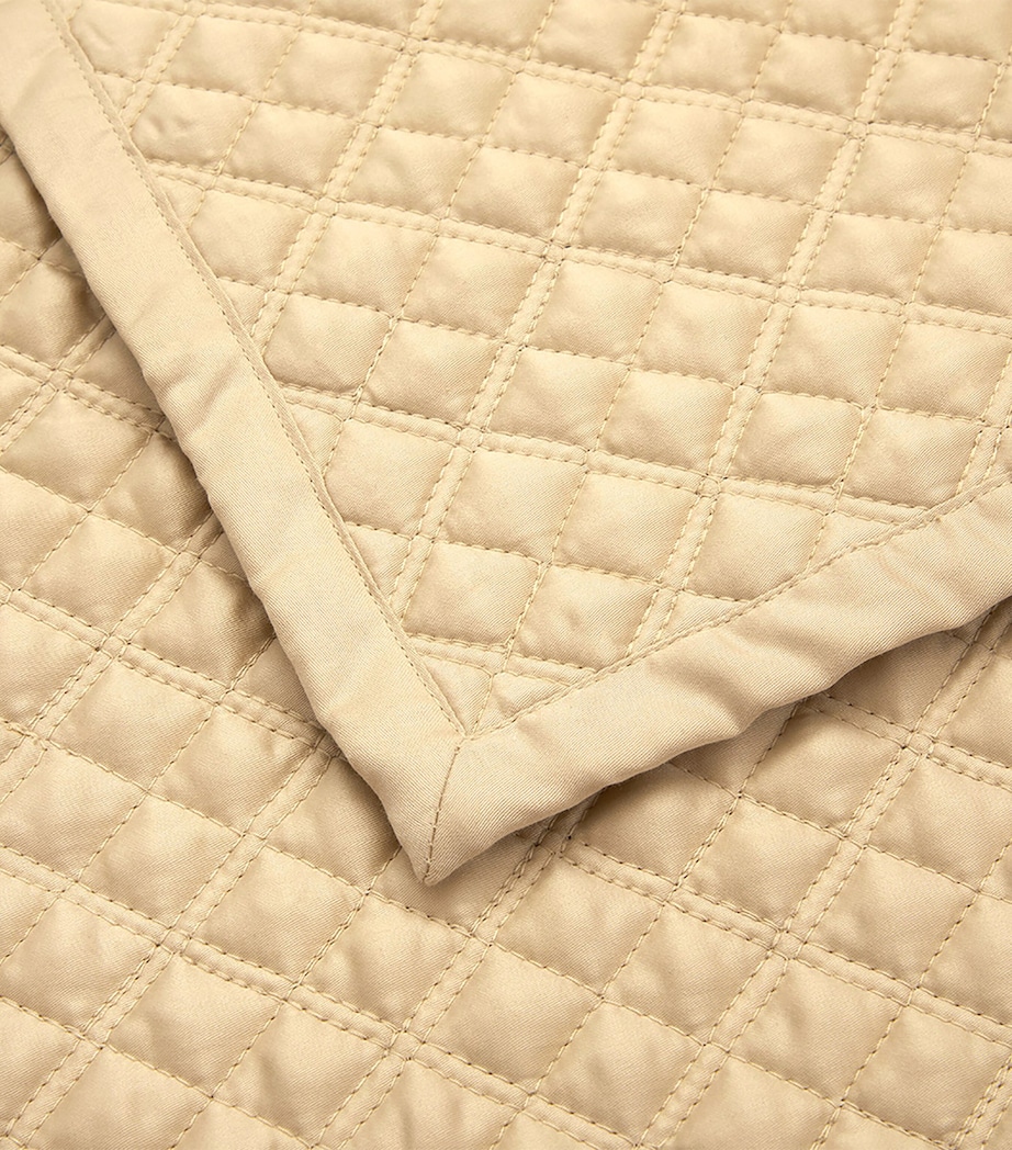 Organic Cotton Argyle Quilted Bedcover (275cm x 235cm) COASTAL Image 3