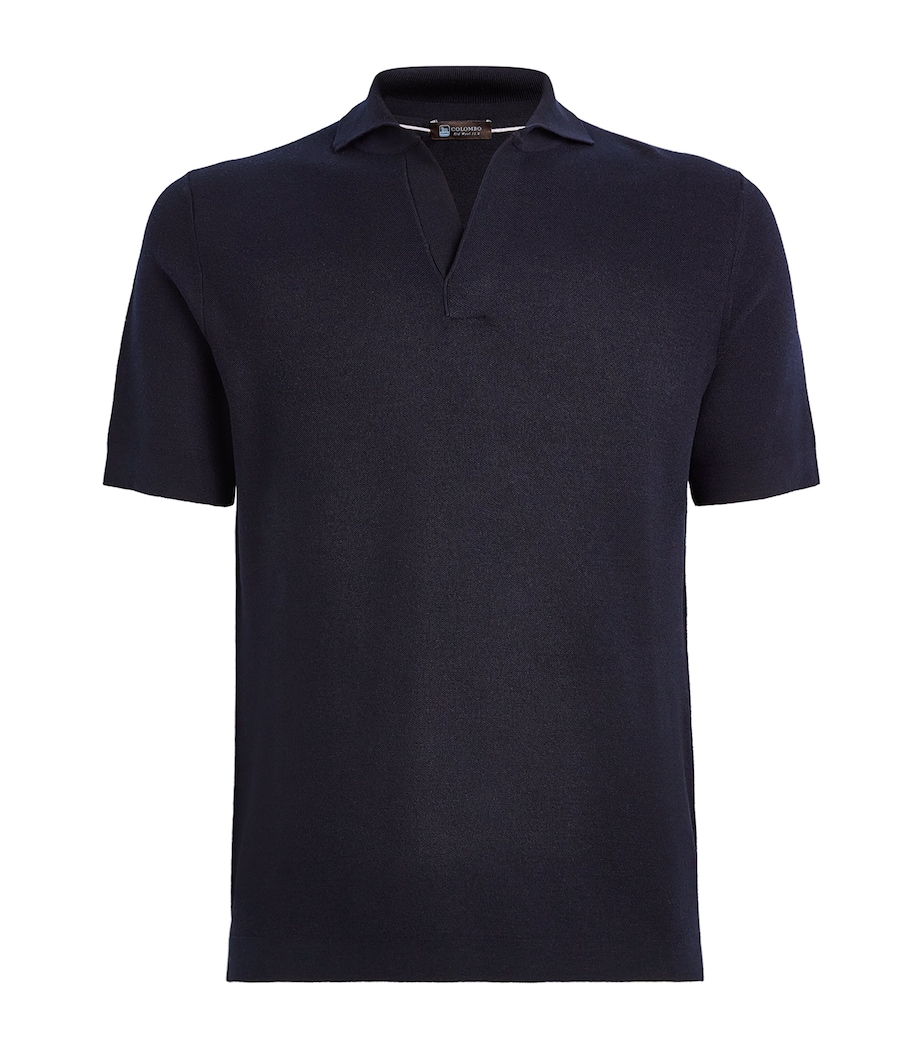 Kid Wool Polo Shirt 43000 NAVY BLUE Image 1
