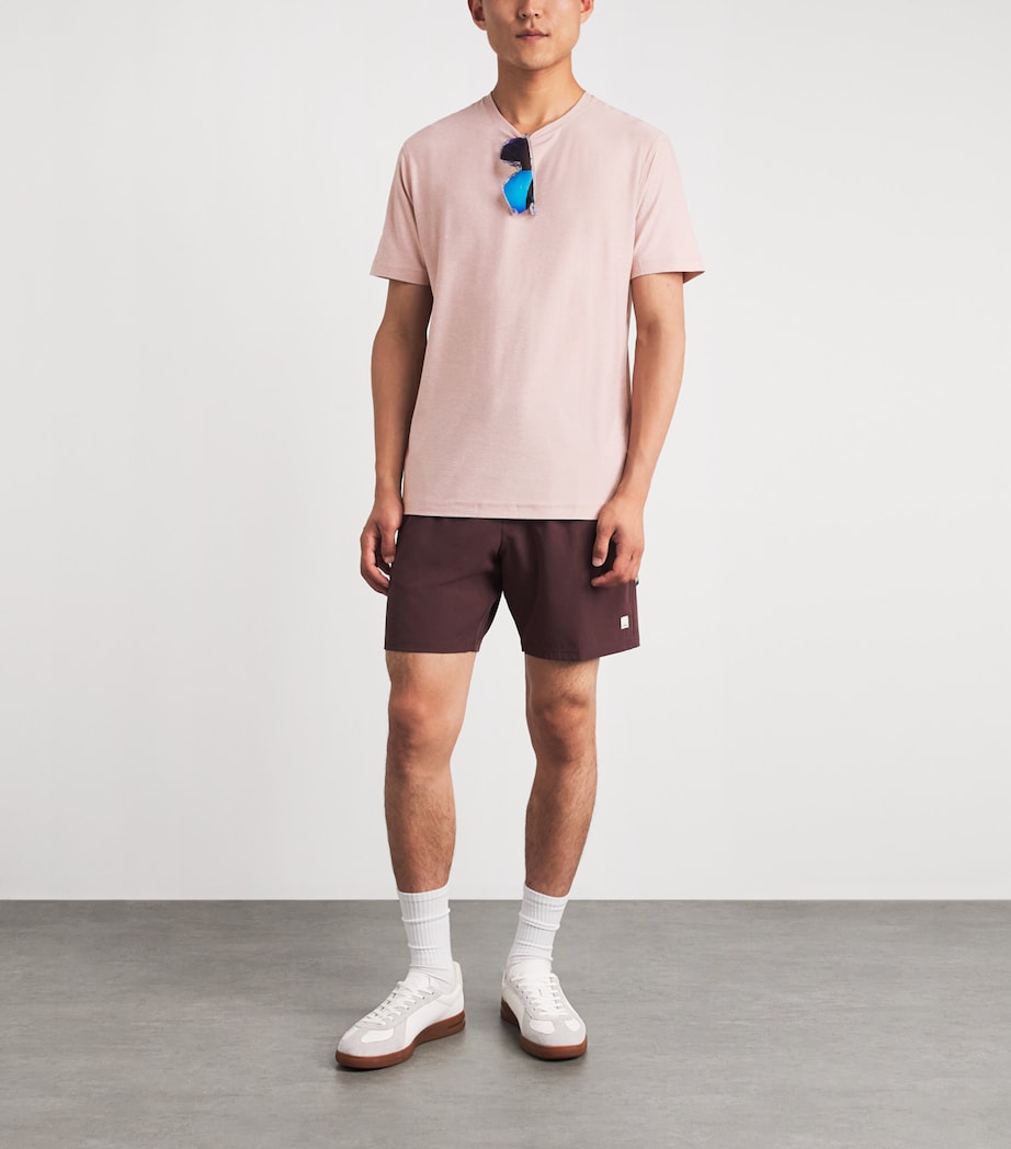 VUORI Mens Strato Tech T-Shirt Hfr Faded Rose Hther Image 2