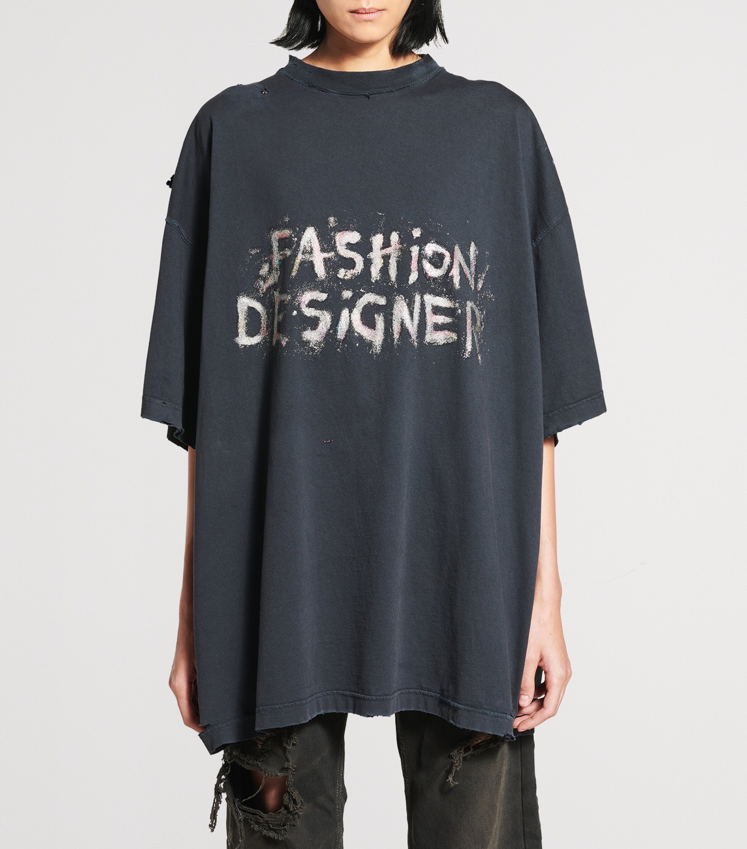 【関税＆送料込み】Balenciaga Oversize Logo T-Shirt Balenciaga – Oversized Logo T-Shirt Hombre 553-003972 01