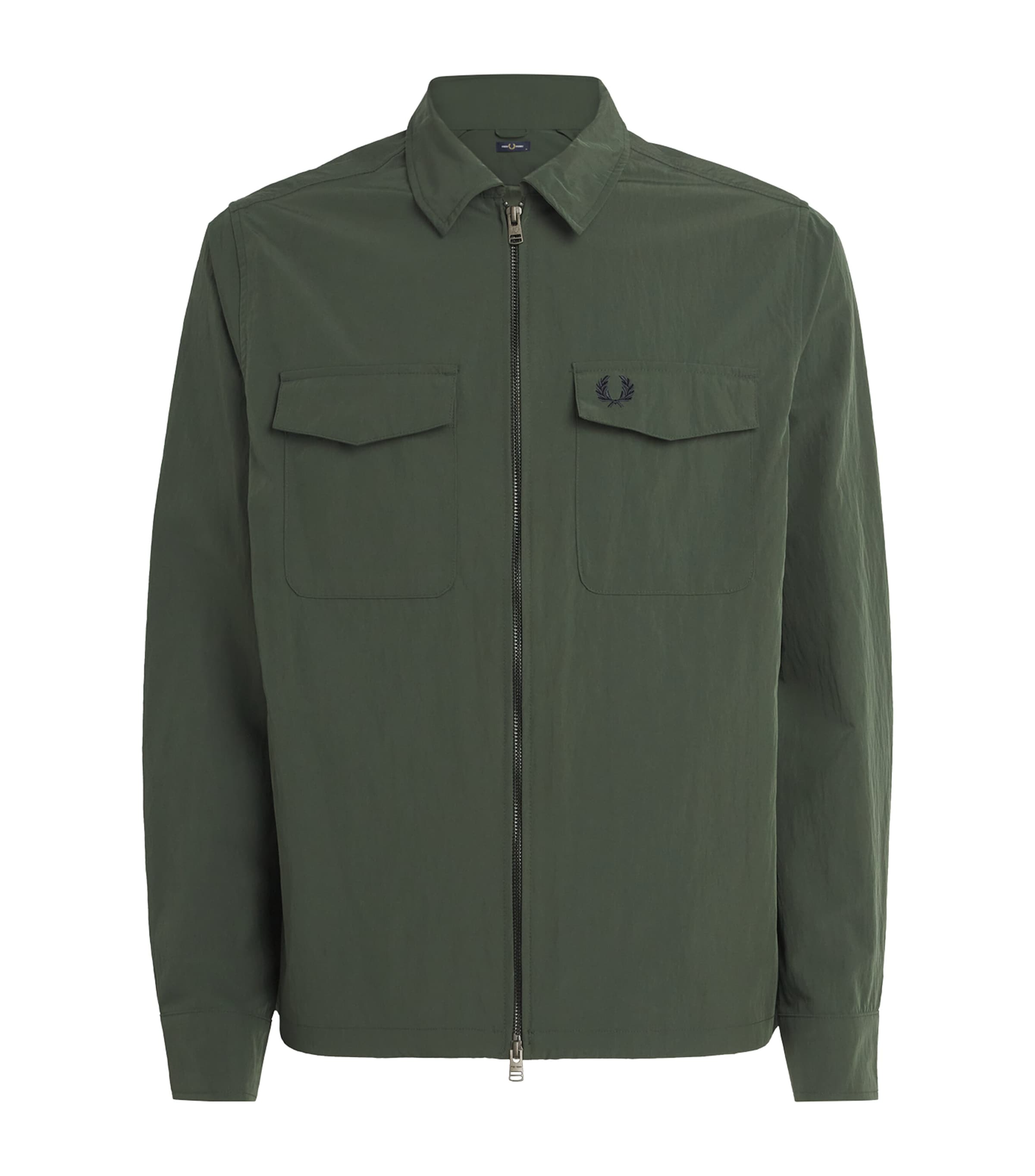 Twin-Pocket Logo Overshirt 36A COURT GREEN Image 1
