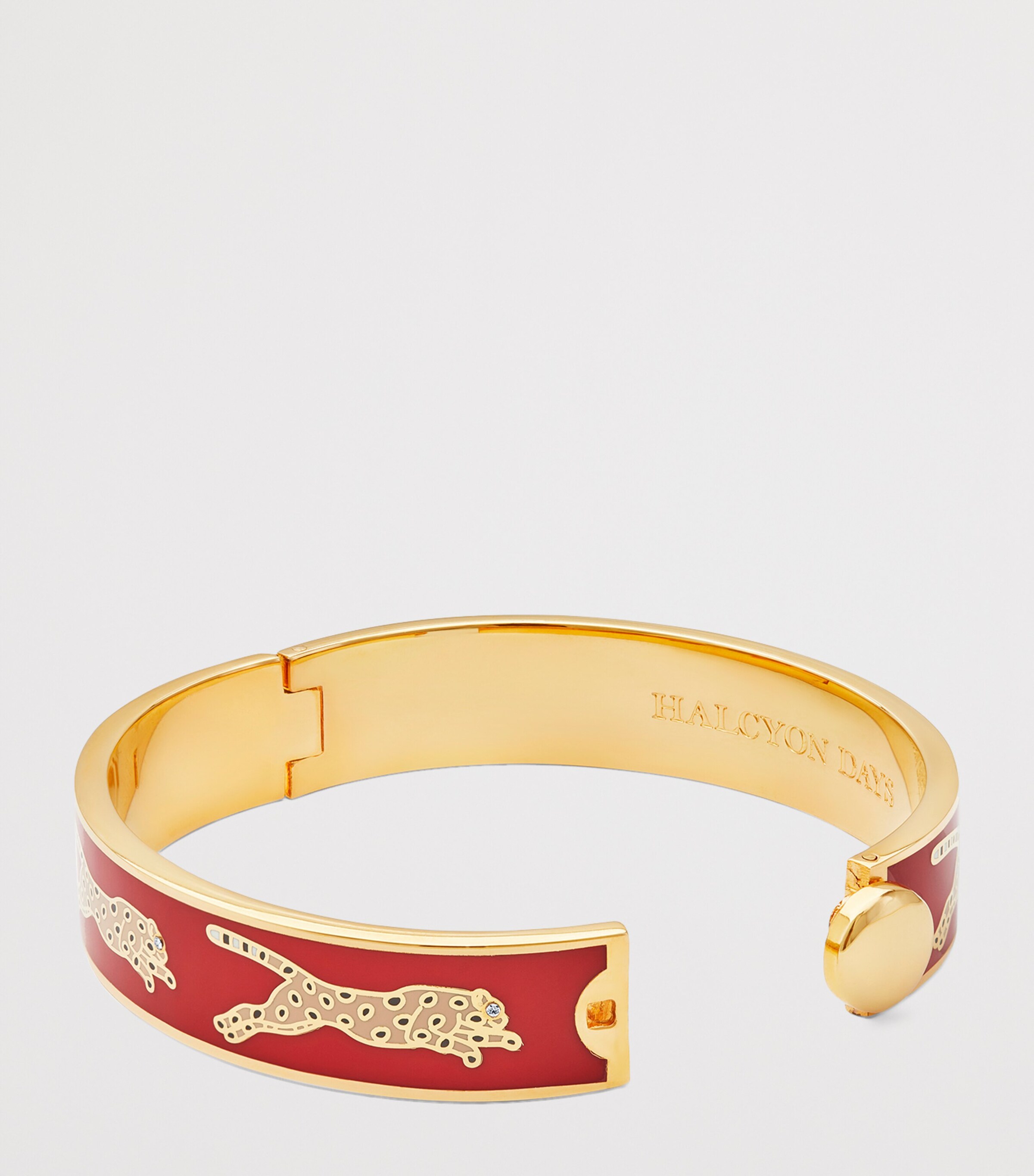 Gold-Plated Leopard Bangle RED/GOLD Image 3