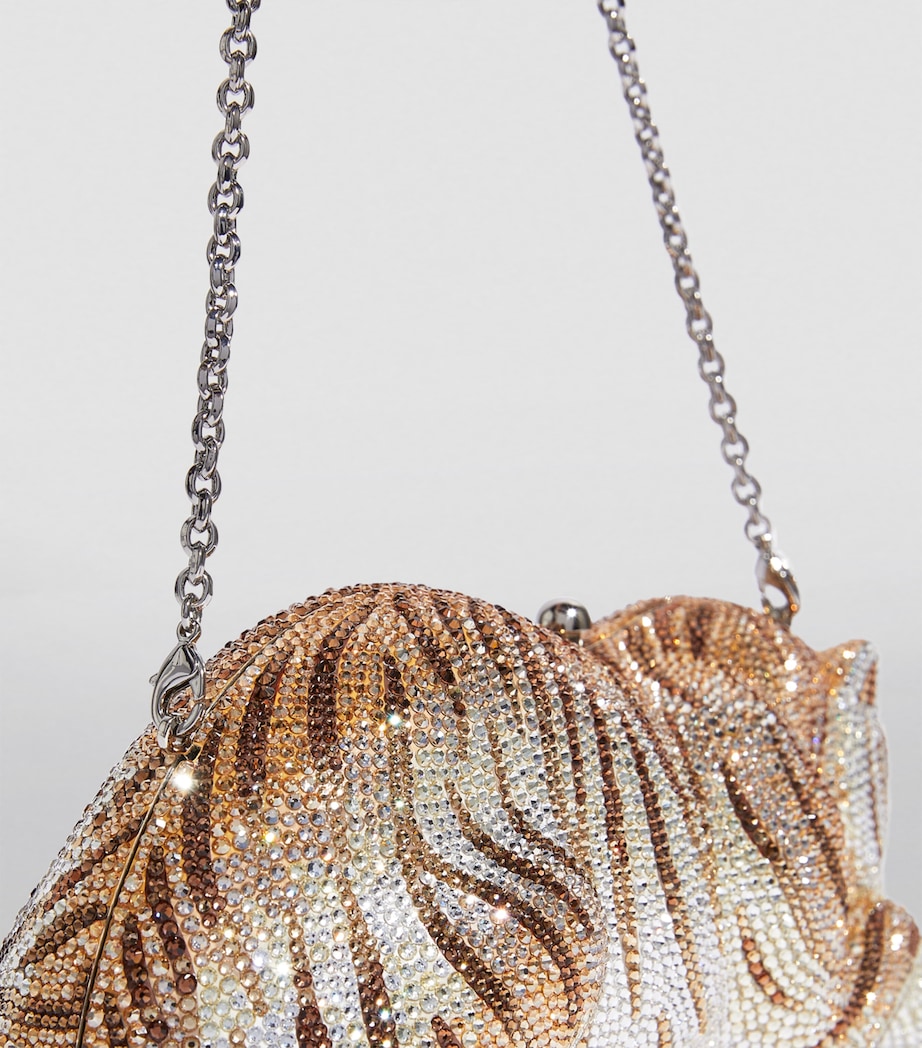 Judith Leiber Embellished Bengal Tiger Clutch Silver Blonde Image 3