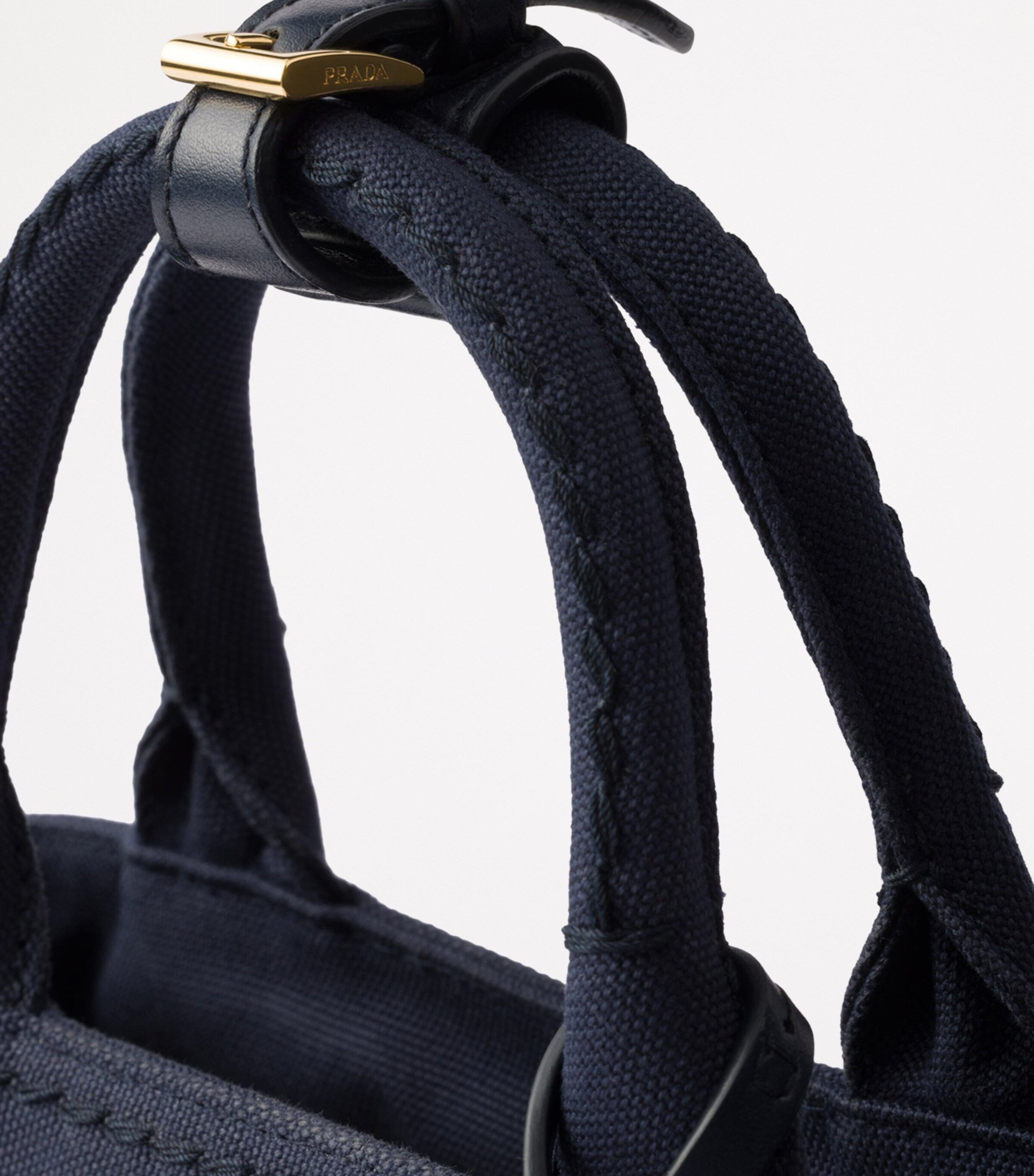 Prada Mini Cotton Canvas Top-Handle Bag Image 6