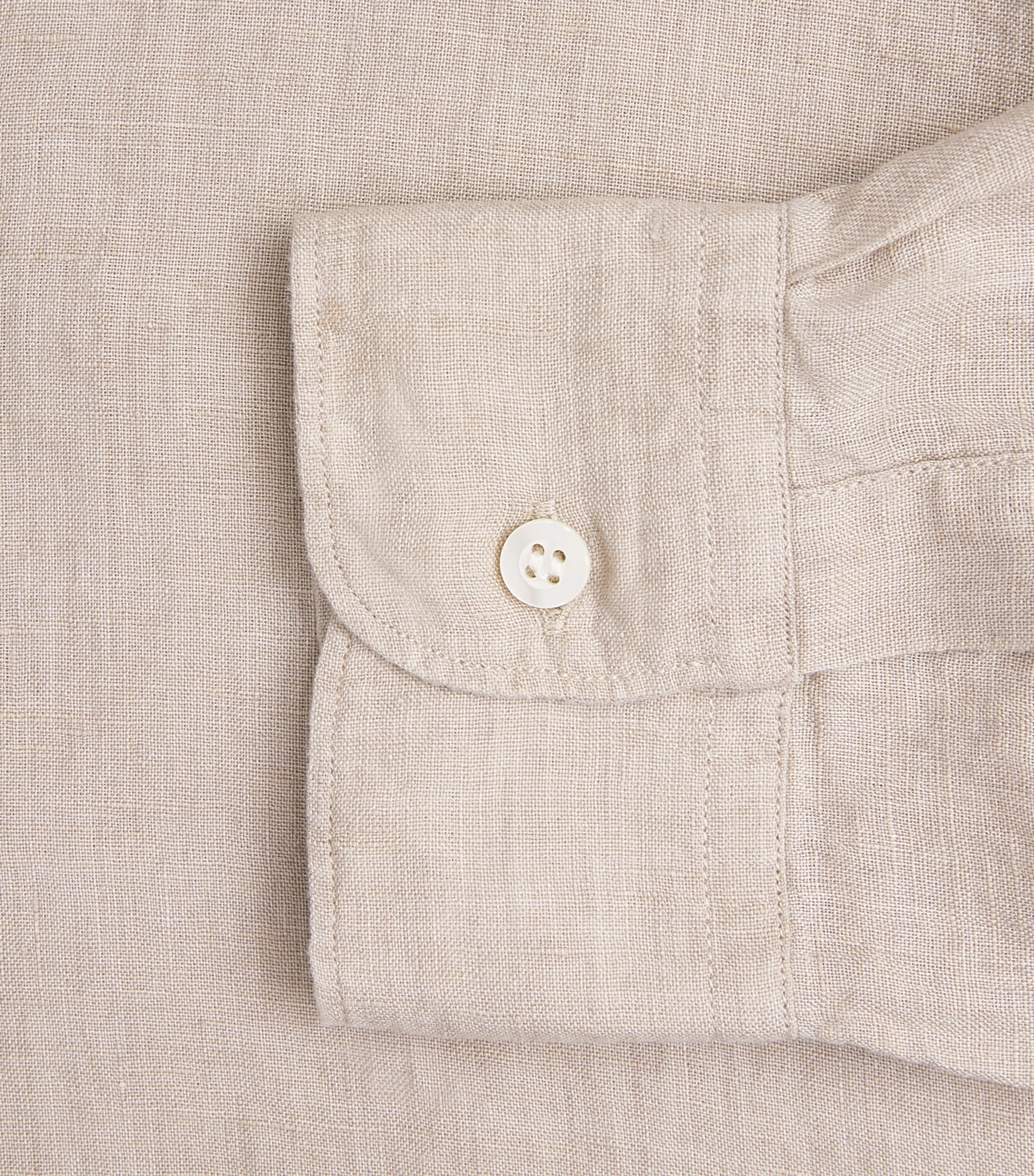 Sunspel Mens Linen Shirt Brgt Hazelwood Image 6